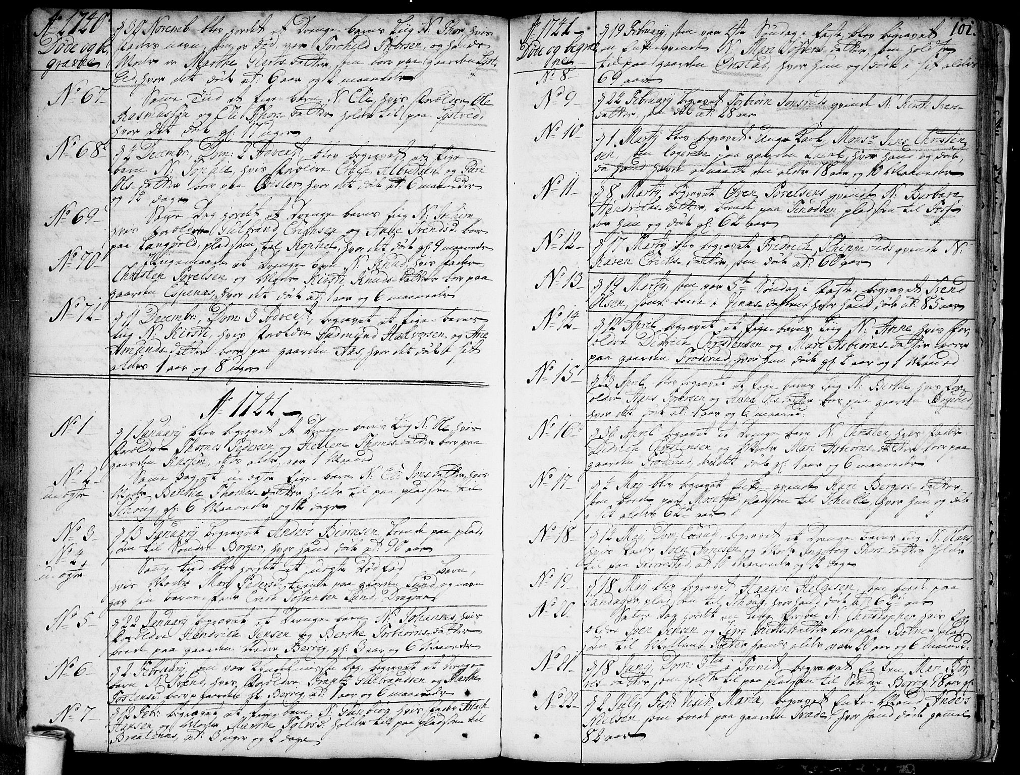 Skiptvet prestekontor Kirkebøker, SAO/A-20009/F/Fa/L0002: Parish register (official) no. 2, 1734-1759, p. 101