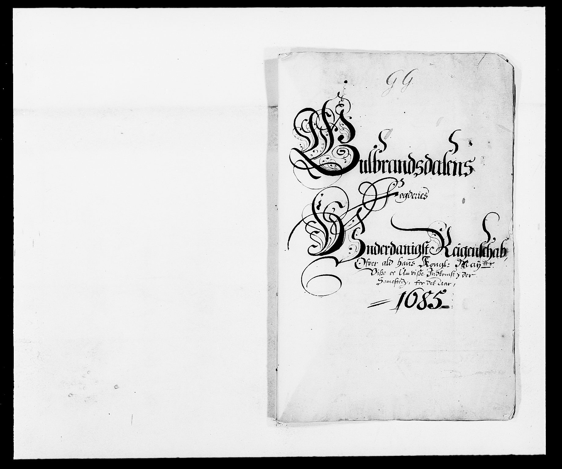 Rentekammeret inntil 1814, Reviderte regnskaper, Fogderegnskap, AV/RA-EA-4092/R17/L1160: Fogderegnskap Gudbrandsdal, 1682-1689, p. 1