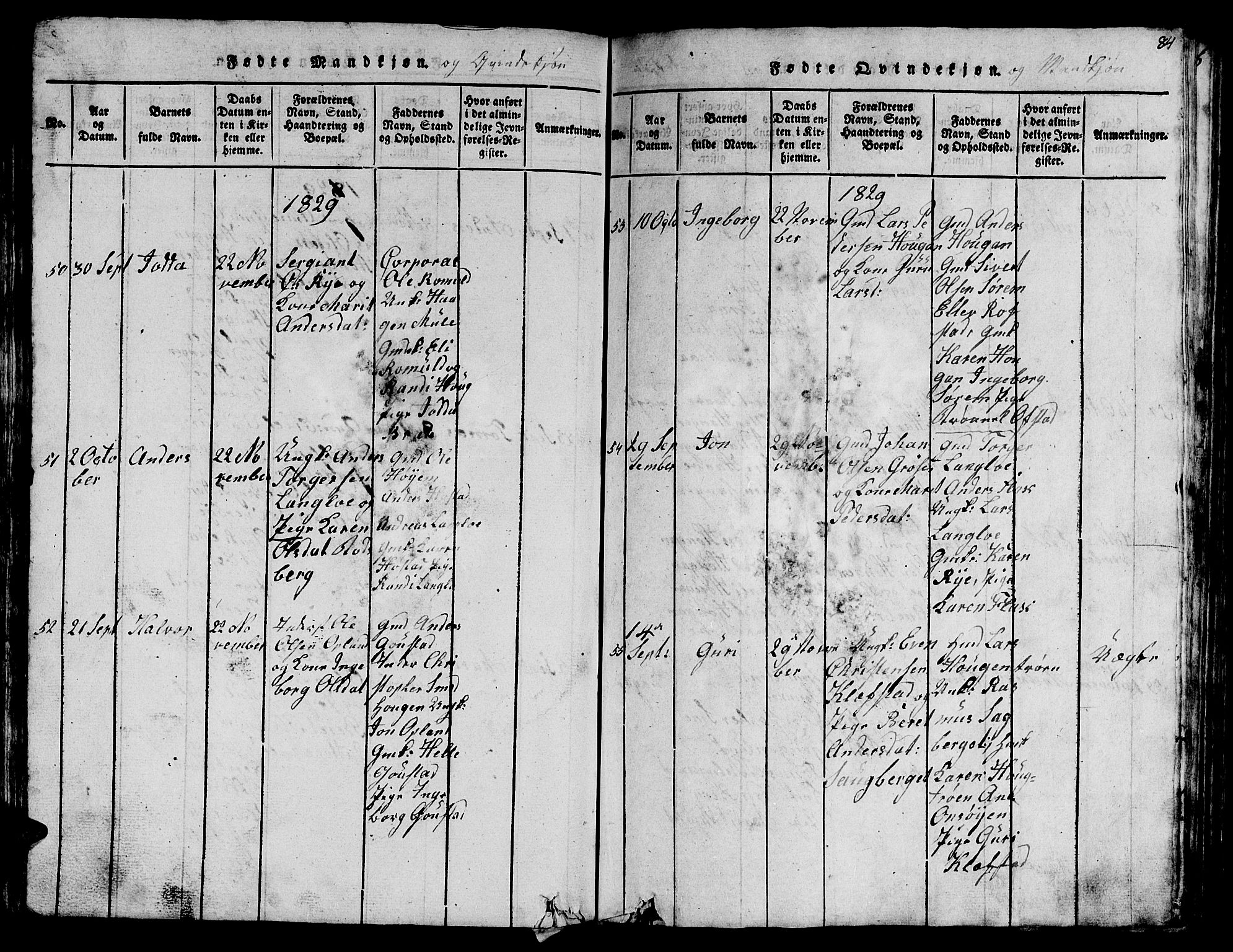 Ministerialprotokoller, klokkerbøker og fødselsregistre - Sør-Trøndelag, SAT/A-1456/612/L0385: Parish register (copy) no. 612C01, 1816-1845, p. 84