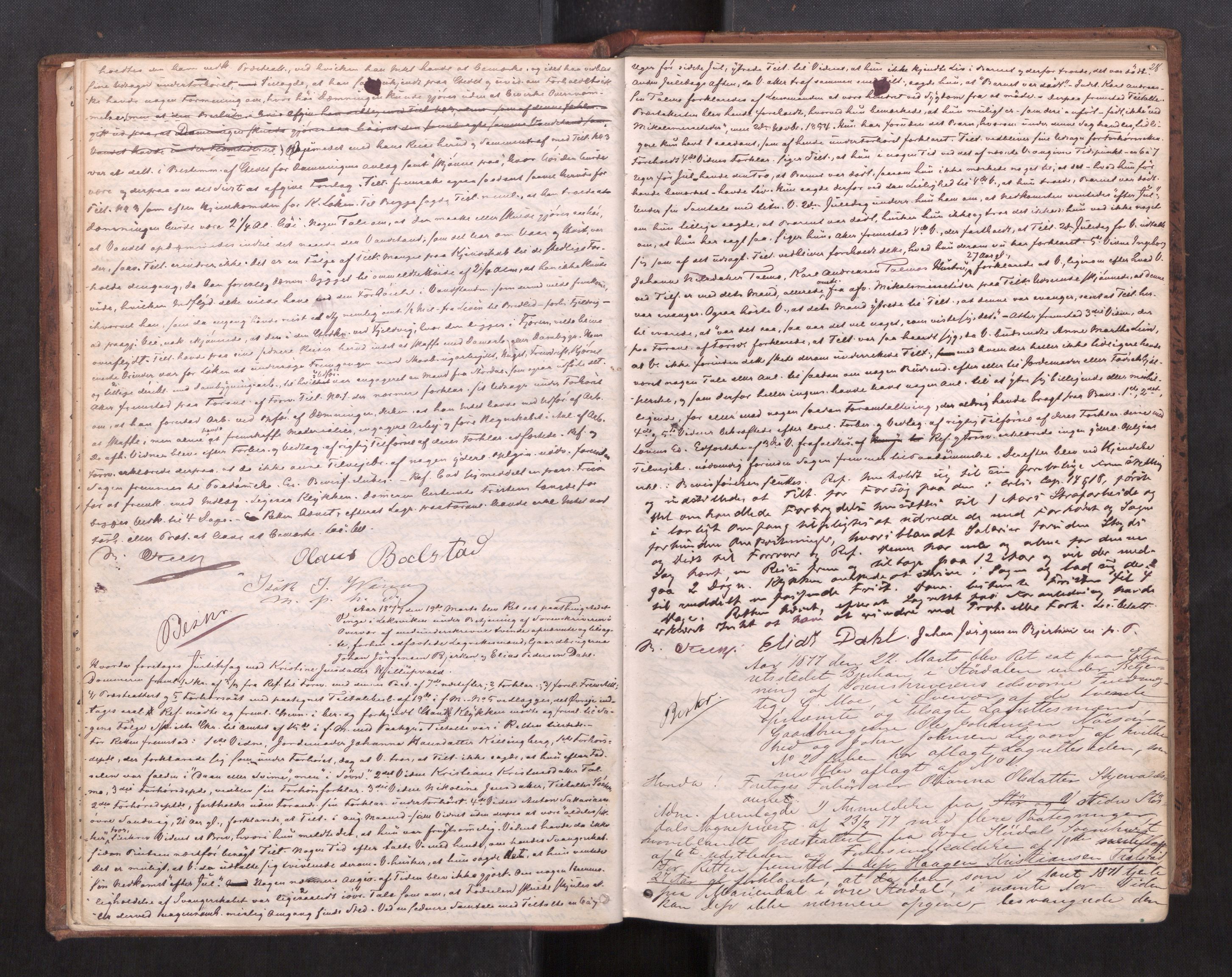 Stjør- og Verdal sorenskriveri, AV/SAT-A-4167/1/1/1B/L0029: Ekstrarettsprotokoll, 1876-1887, p. 27b-28a