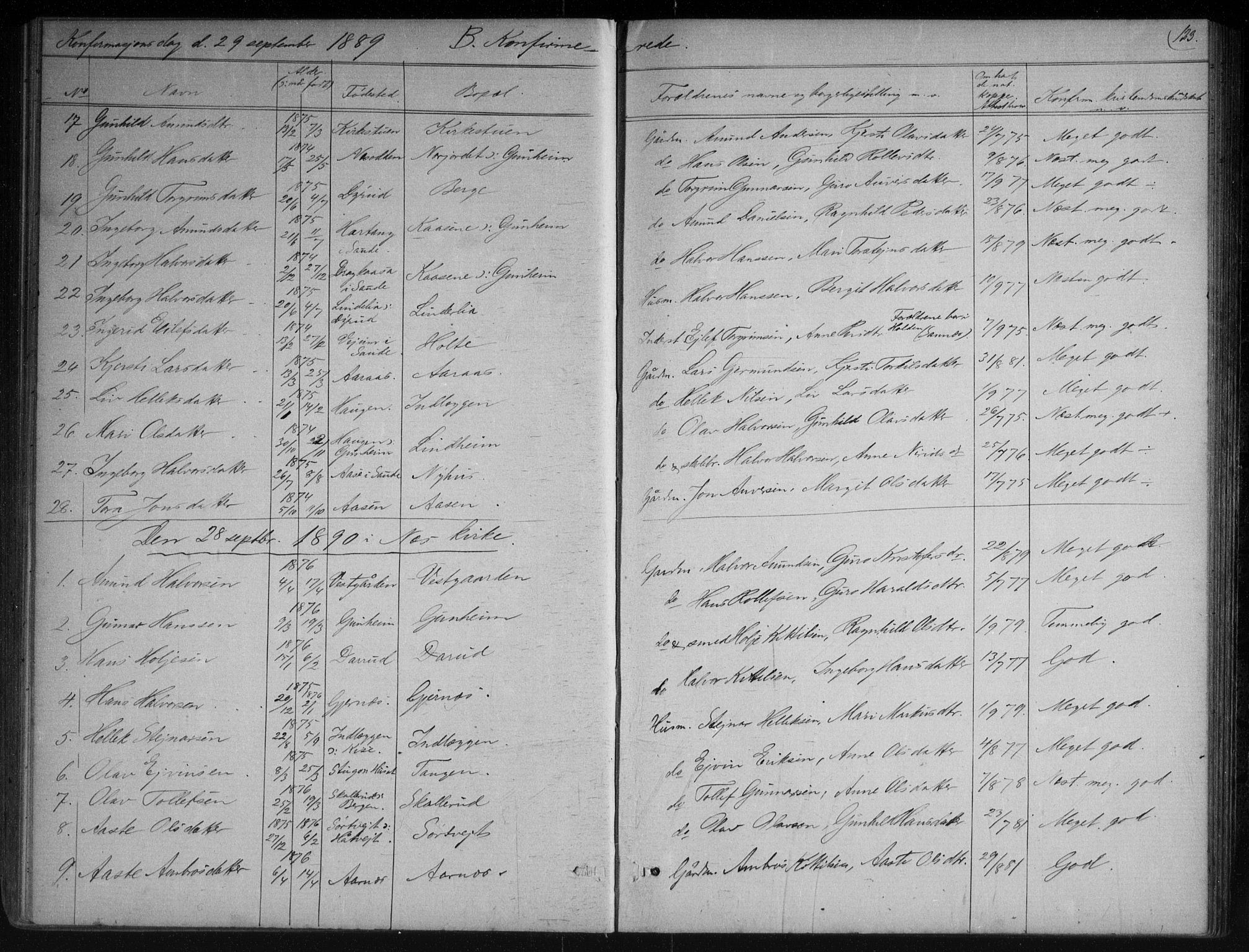 Sauherad kirkebøker, AV/SAKO-A-298/G/Gb/L0002: Parish register (copy) no. II 2, 1866-1897, p. 123