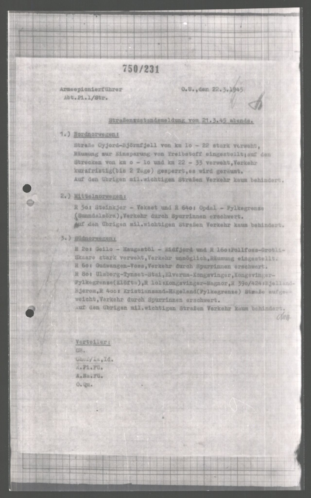 Forsvarets Overkommando. 2 kontor. Arkiv 11.4. Spredte tyske arkivsaker, AV/RA-RAFA-7031/D/Dar/Dara/L0004: Krigsdagbøker for 20. Gebirgs-Armee-Oberkommando (AOK 20), 1945, p. 114