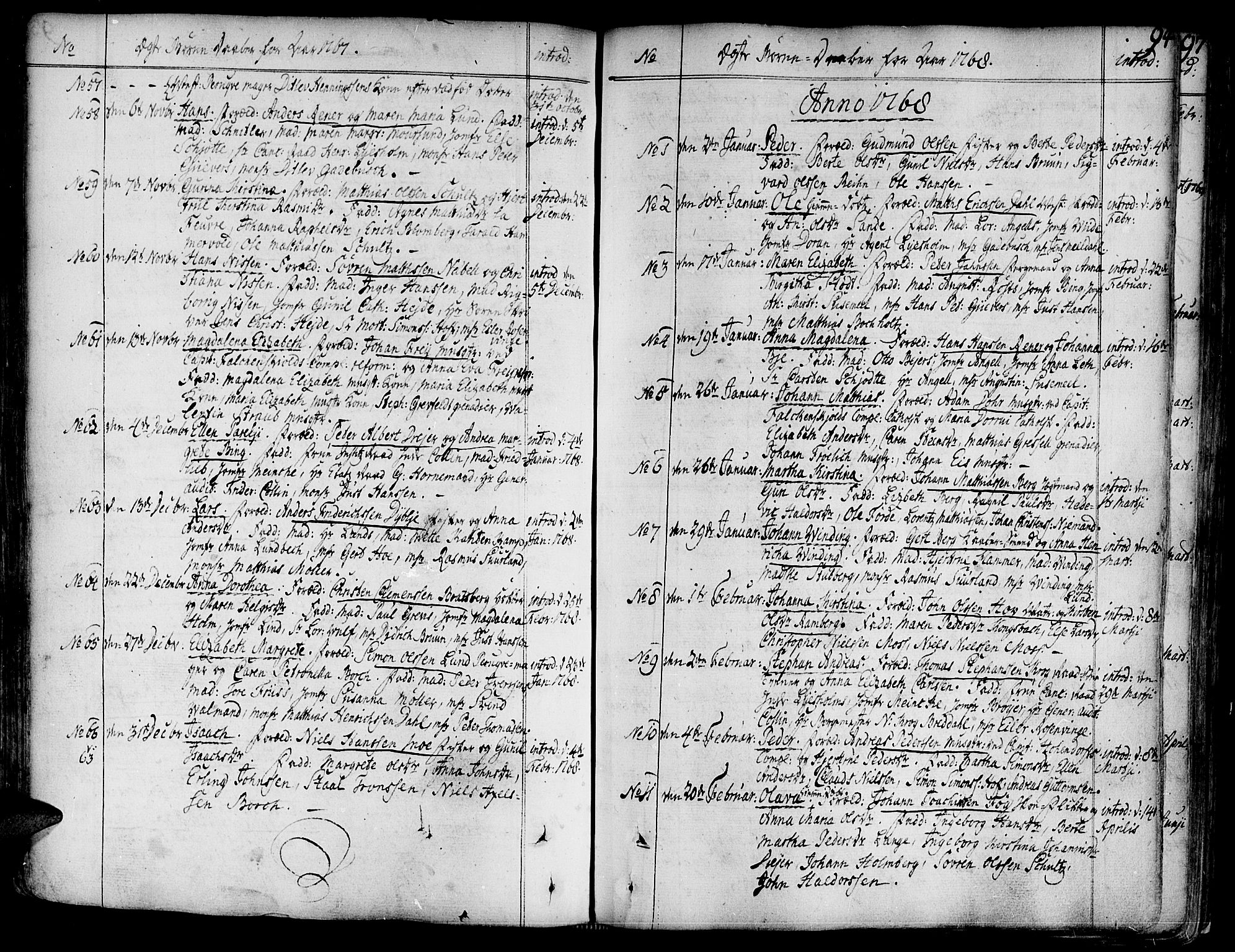 Ministerialprotokoller, klokkerbøker og fødselsregistre - Sør-Trøndelag, SAT/A-1456/602/L0103: Parish register (official) no. 602A01, 1732-1774, p. 94