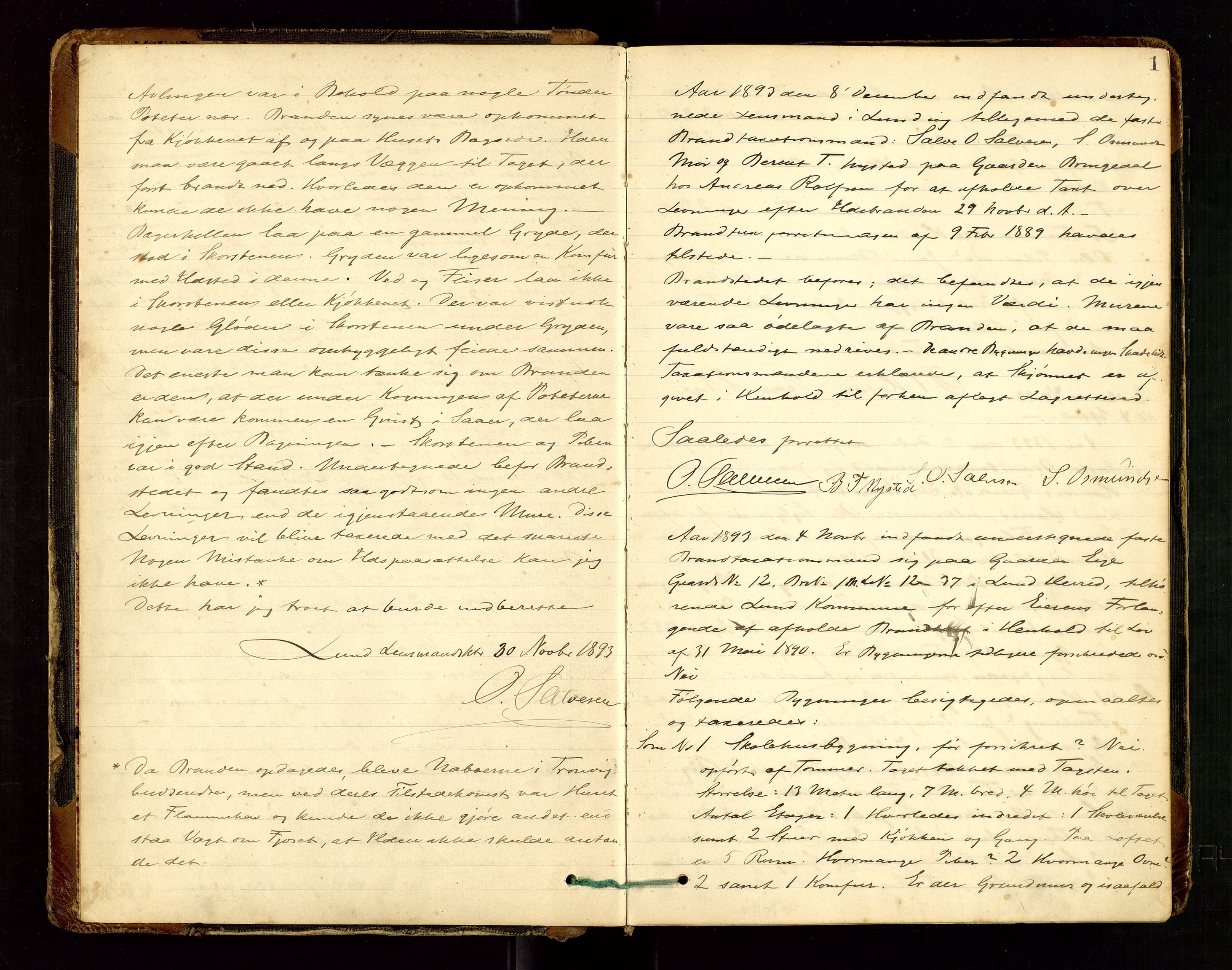 Lund lensmannskontor, AV/SAST-A-100303/Goa/L0003: "Brandtakstprotokol", 1893-1950, p. 1