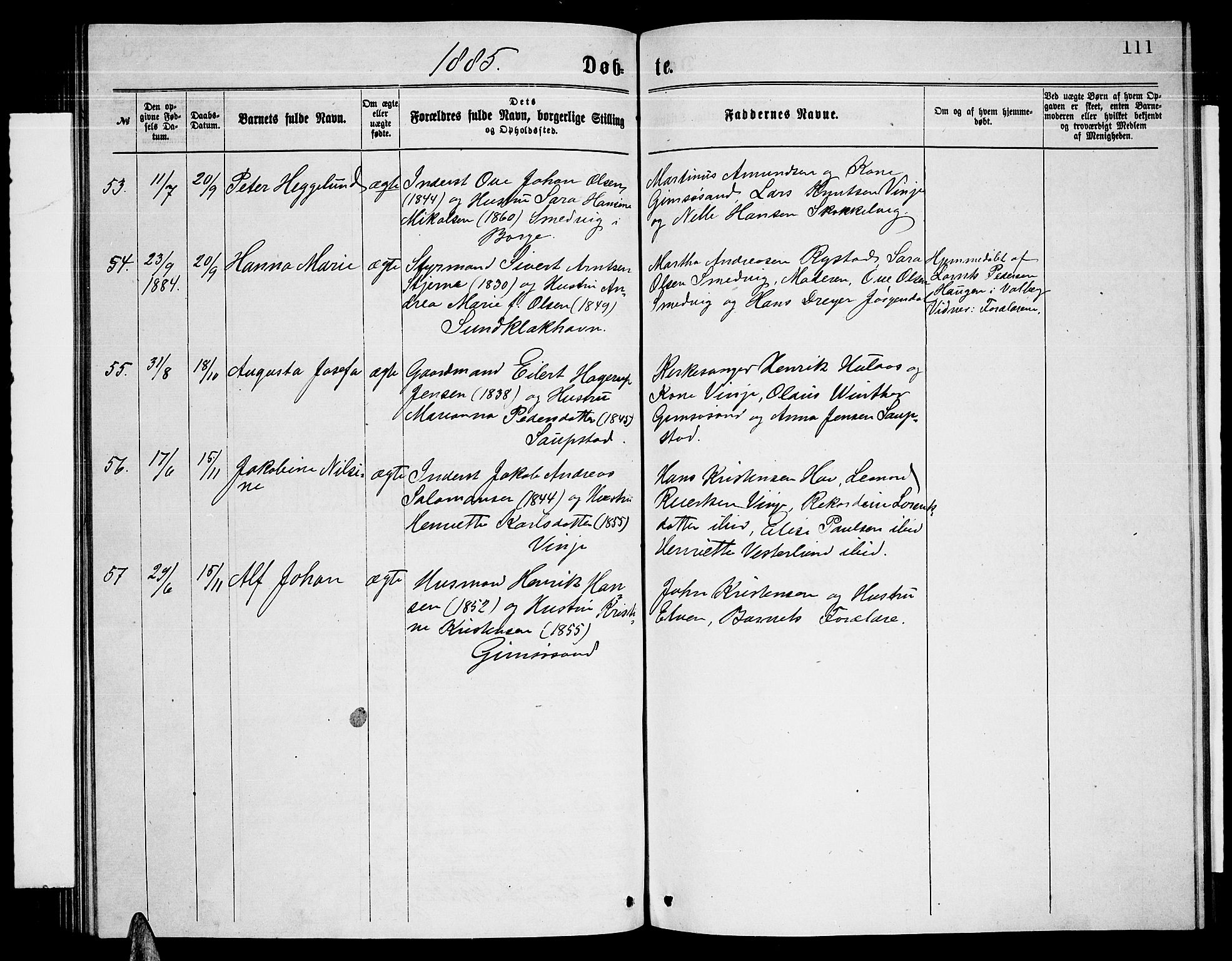 Ministerialprotokoller, klokkerbøker og fødselsregistre - Nordland, SAT/A-1459/876/L1103: Parish register (copy) no. 876C02, 1870-1886, p. 111