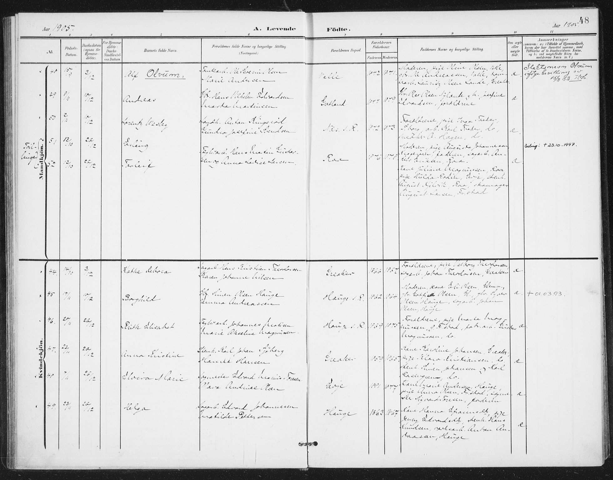 Rolvsøy prestekontor Kirkebøker, AV/SAO-A-2004/F/Fa/L0001: Parish register (official) no. 1, 1901-1909, p. 48