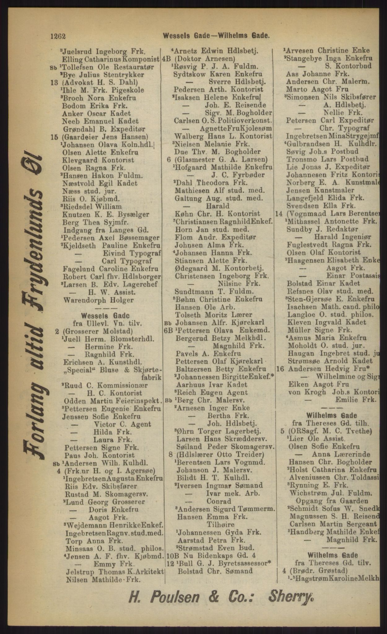 Kristiania/Oslo adressebok, PUBL/-, 1903, p. 1262