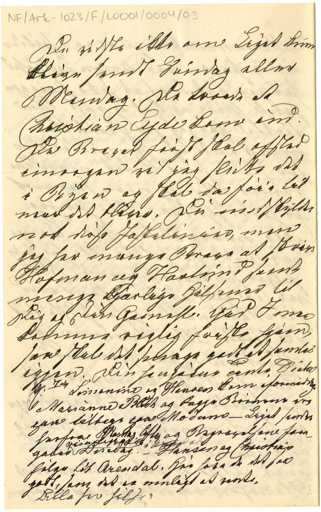 Diderik Maria Aalls brevsamling, NF/Ark-1023/F/L0001: D.M. Aalls brevsamling. A - B, 1738-1889, p. 11