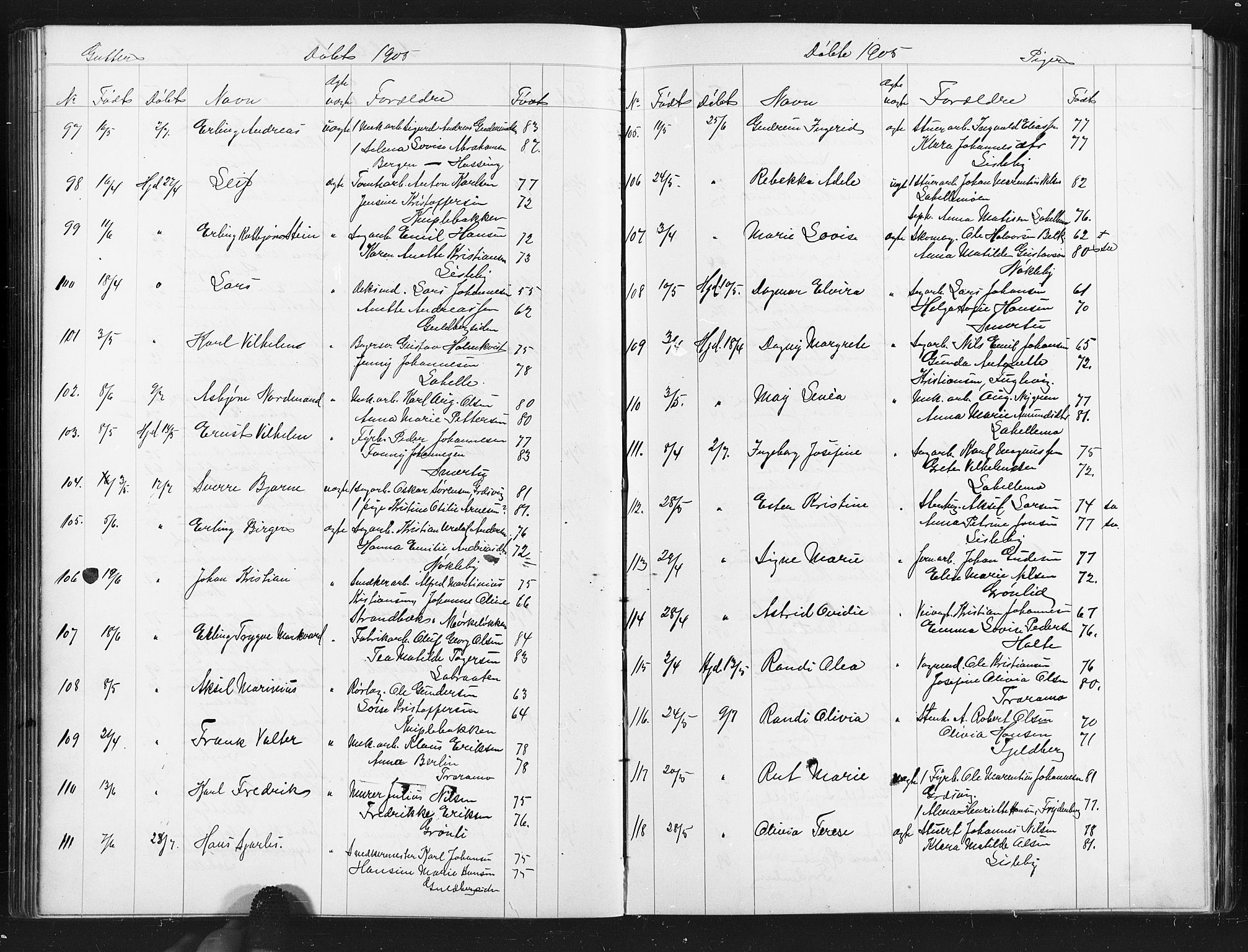 Glemmen prestekontor Kirkebøker, AV/SAO-A-10908/G/Ga/L0006: Parish register (copy) no. 6, 1894-1908