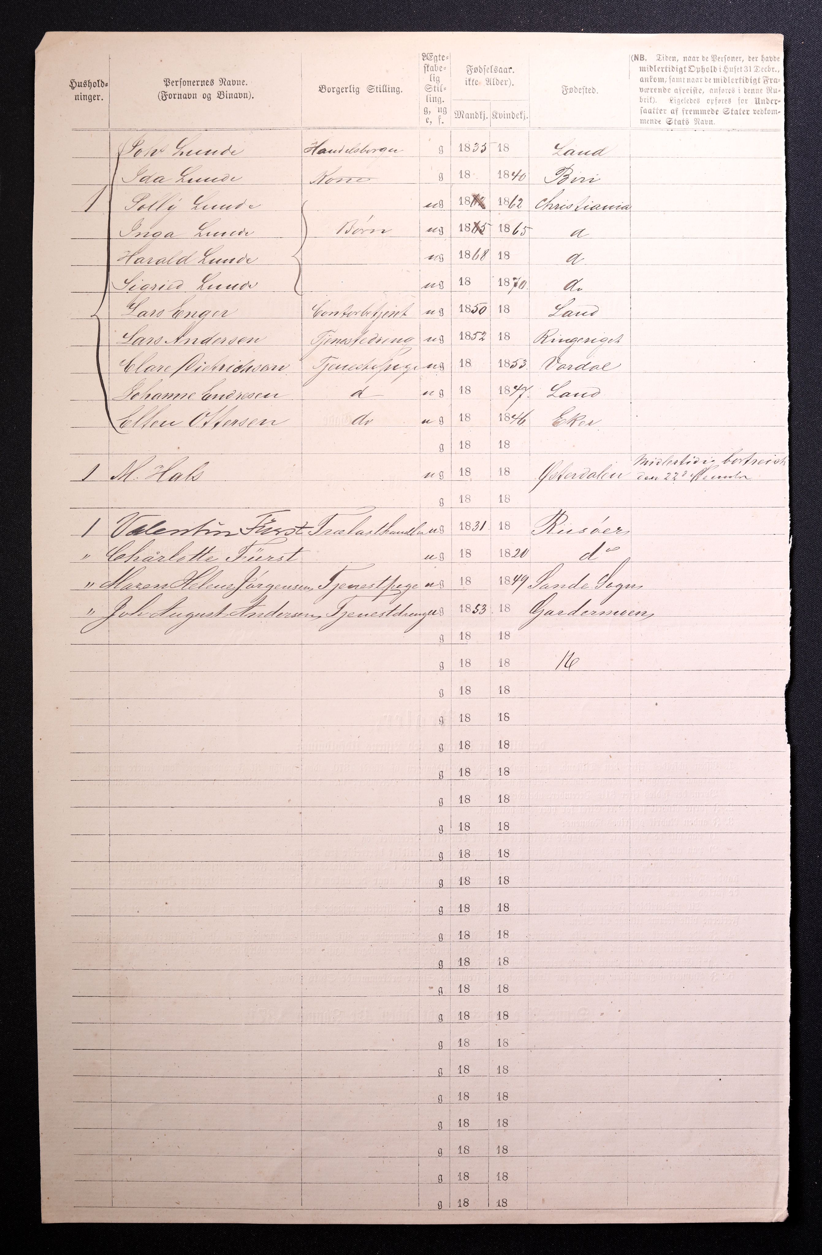 RA, 1870 census for 0301 Kristiania, 1870, p. 1349