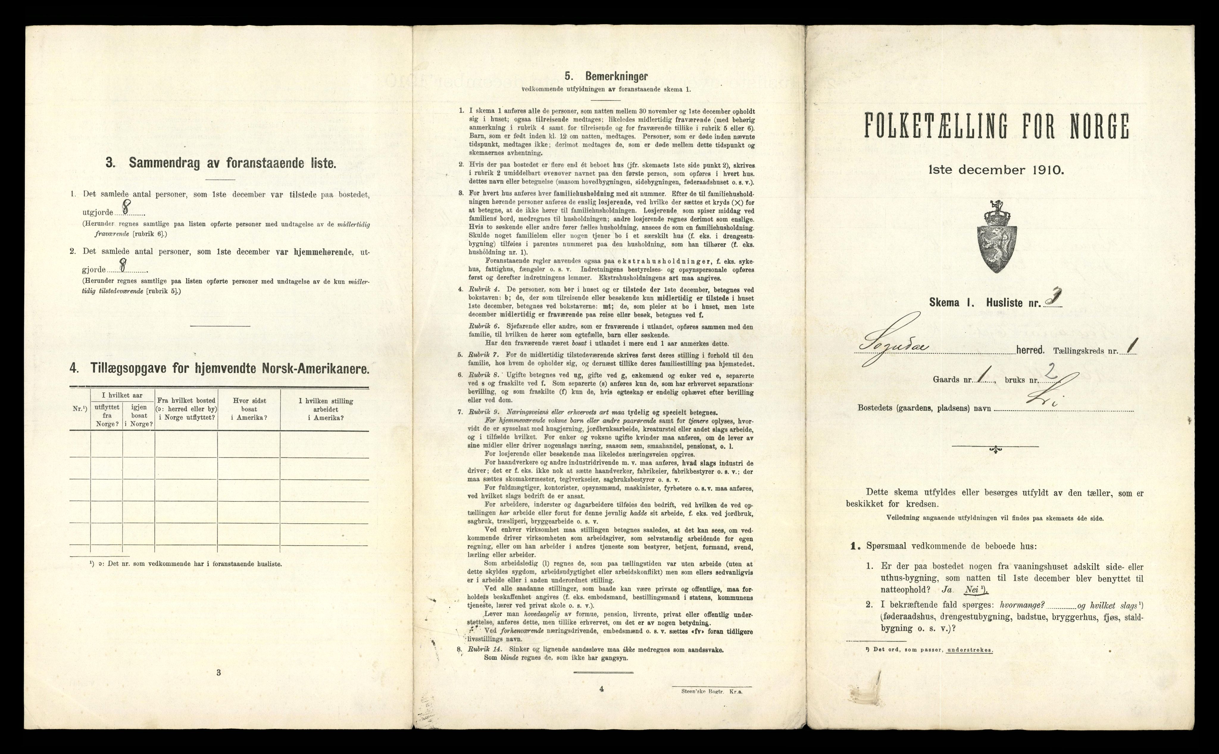 RA, 1910 census for Sokndal, 1910, p. 46