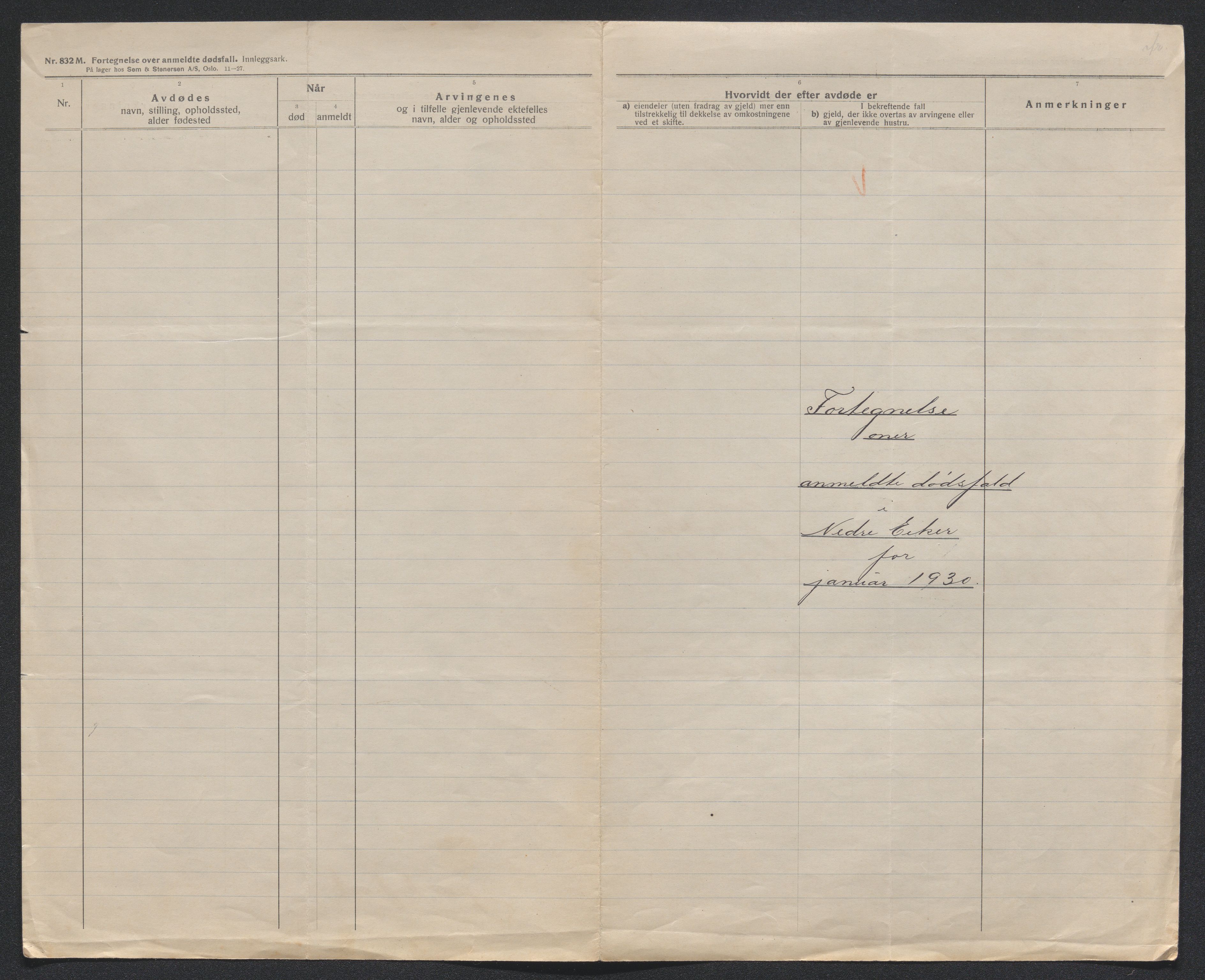 Eiker, Modum og Sigdal sorenskriveri, AV/SAKO-A-123/H/Ha/Hab/L0046: Dødsfallsmeldinger, 1930-1931, p. 25