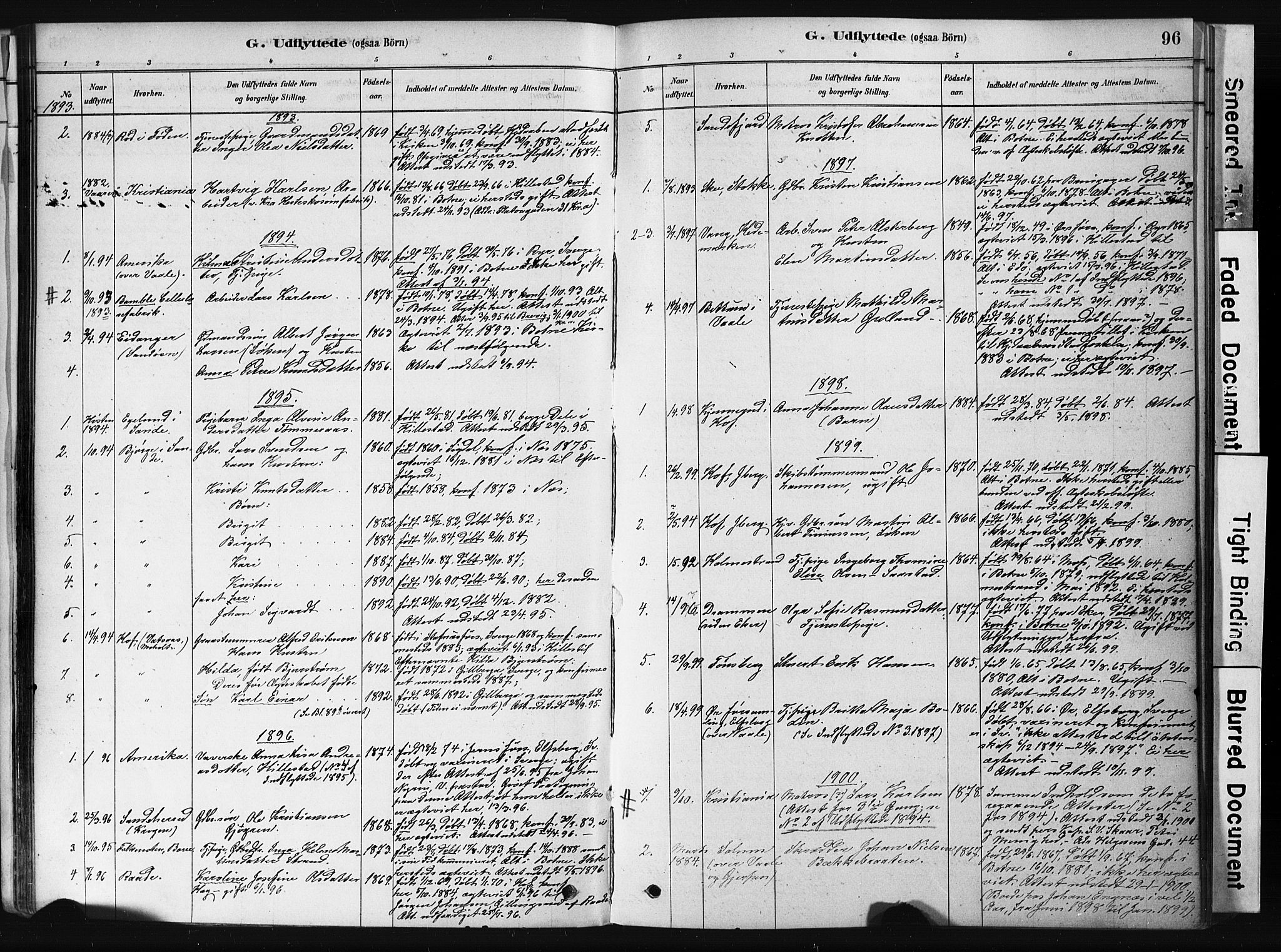 Botne kirkebøker, AV/SAKO-A-340/F/Fb/L0001: Parish register (official) no. II 1, 1878-1902, p. 96