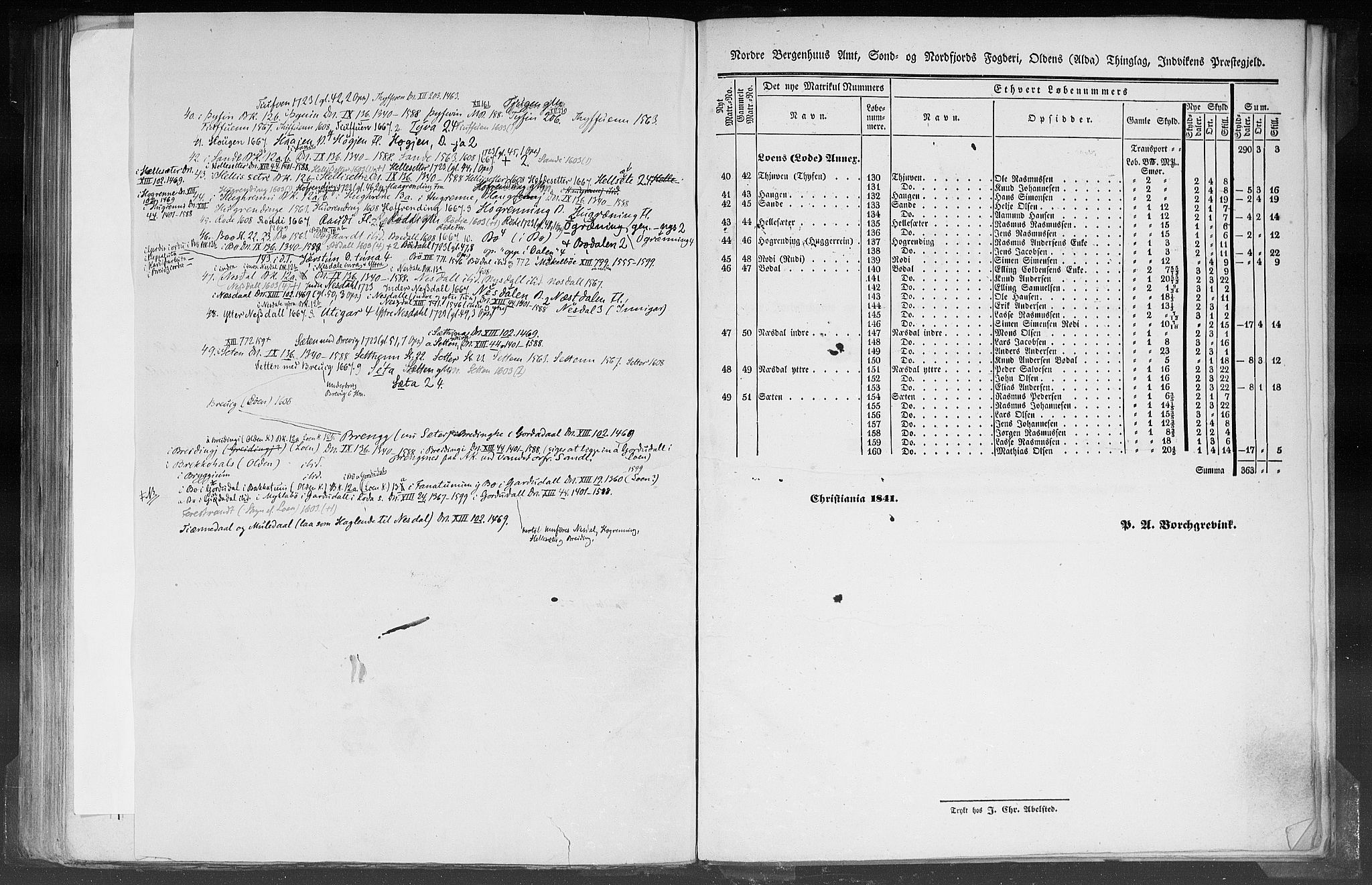 Rygh, RA/PA-0034/F/Fb/L0012: Matrikkelen for 1838 - Nordre Bergenhus amt (Sogn og Fjordane fylke), 1838