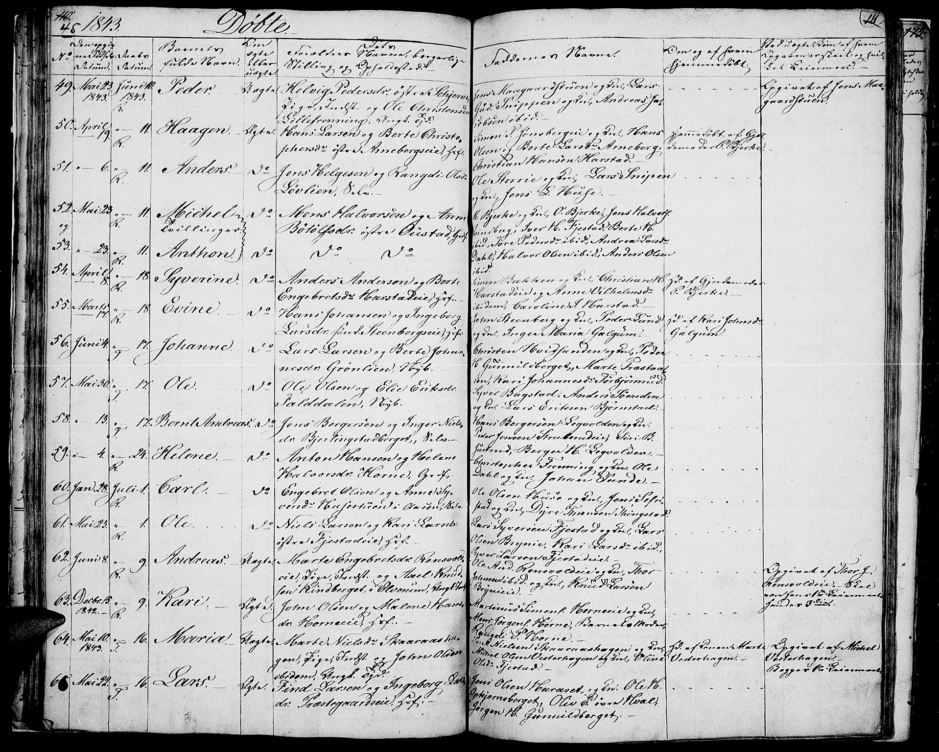 Romedal prestekontor, AV/SAH-PREST-004/L/L0008: Parish register (copy) no. 8, 1837-1844, p. 45