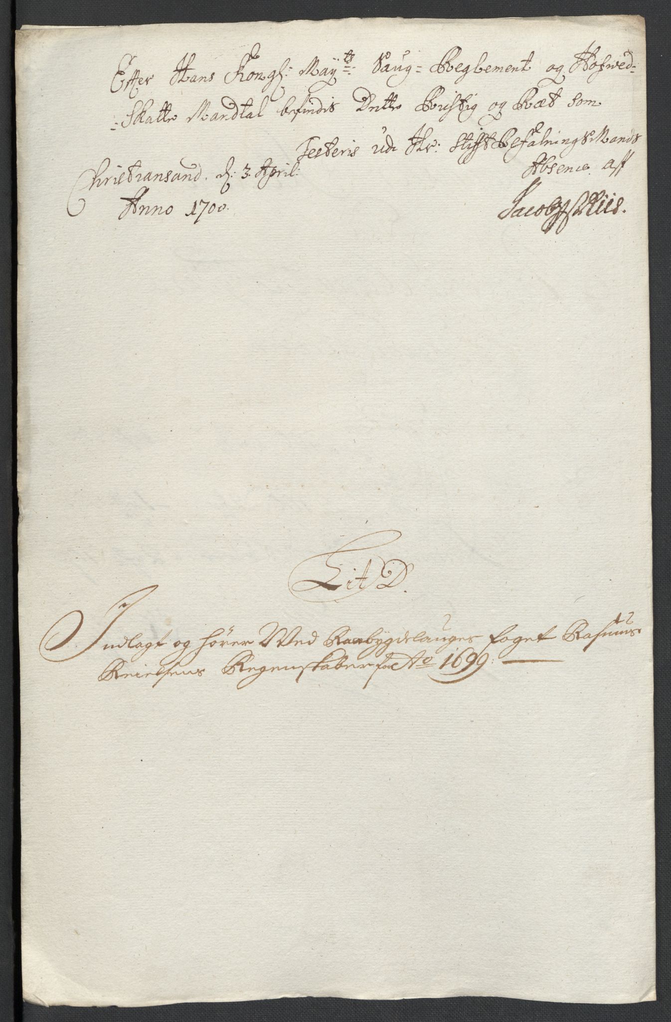 Rentekammeret inntil 1814, Reviderte regnskaper, Fogderegnskap, RA/EA-4092/R40/L2445: Fogderegnskap Råbyggelag, 1697-1699, p. 246