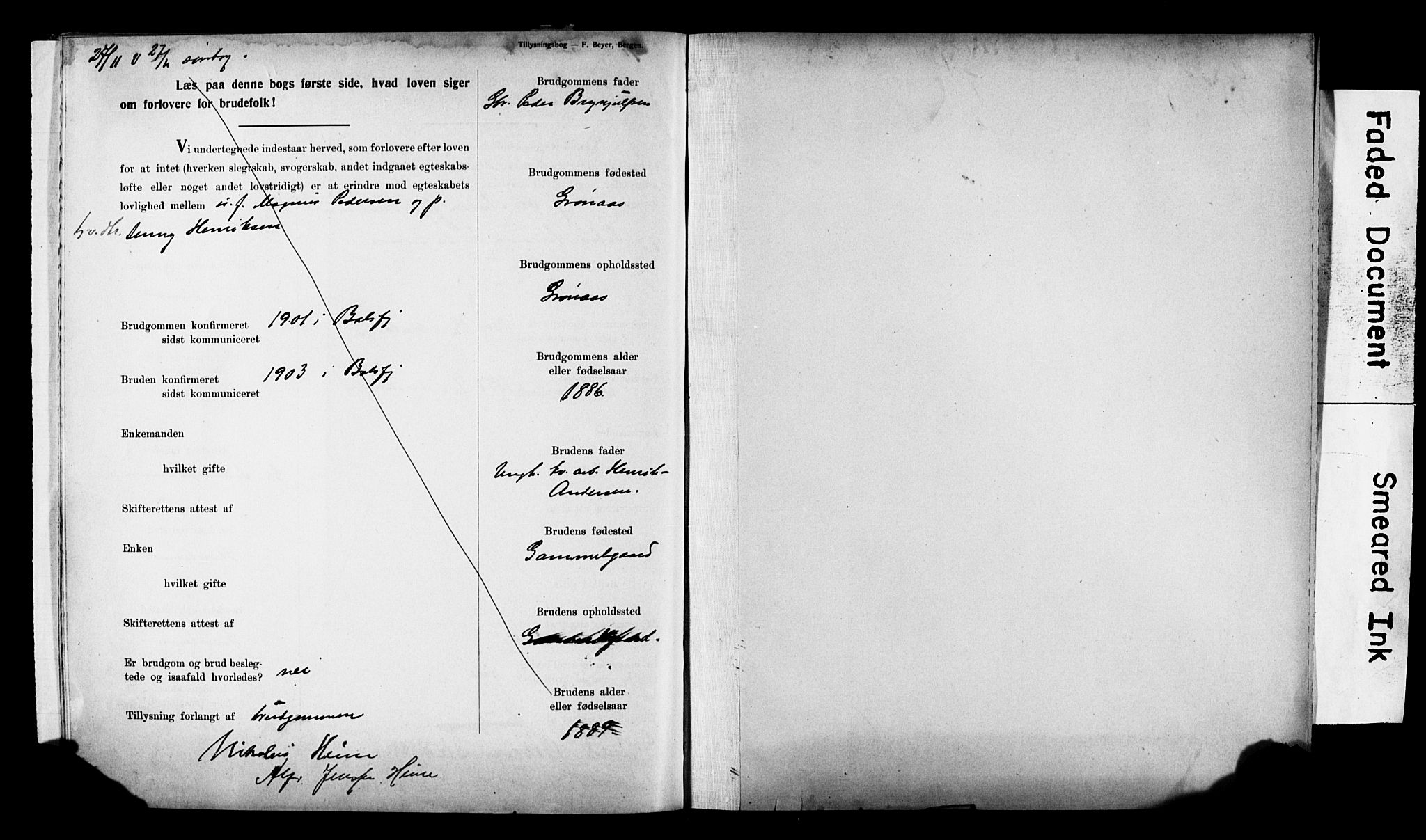 Balsfjord sokneprestembete, AV/SATØ-S-1303/H/Hd/L0032: Banns register no. 32, 1907-1910