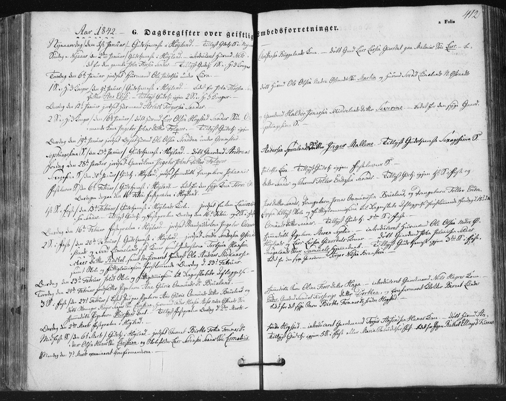 Høyland sokneprestkontor, SAST/A-101799/001/30BA/L0008: Parish register (official) no. A 8, 1841-1856, p. 412