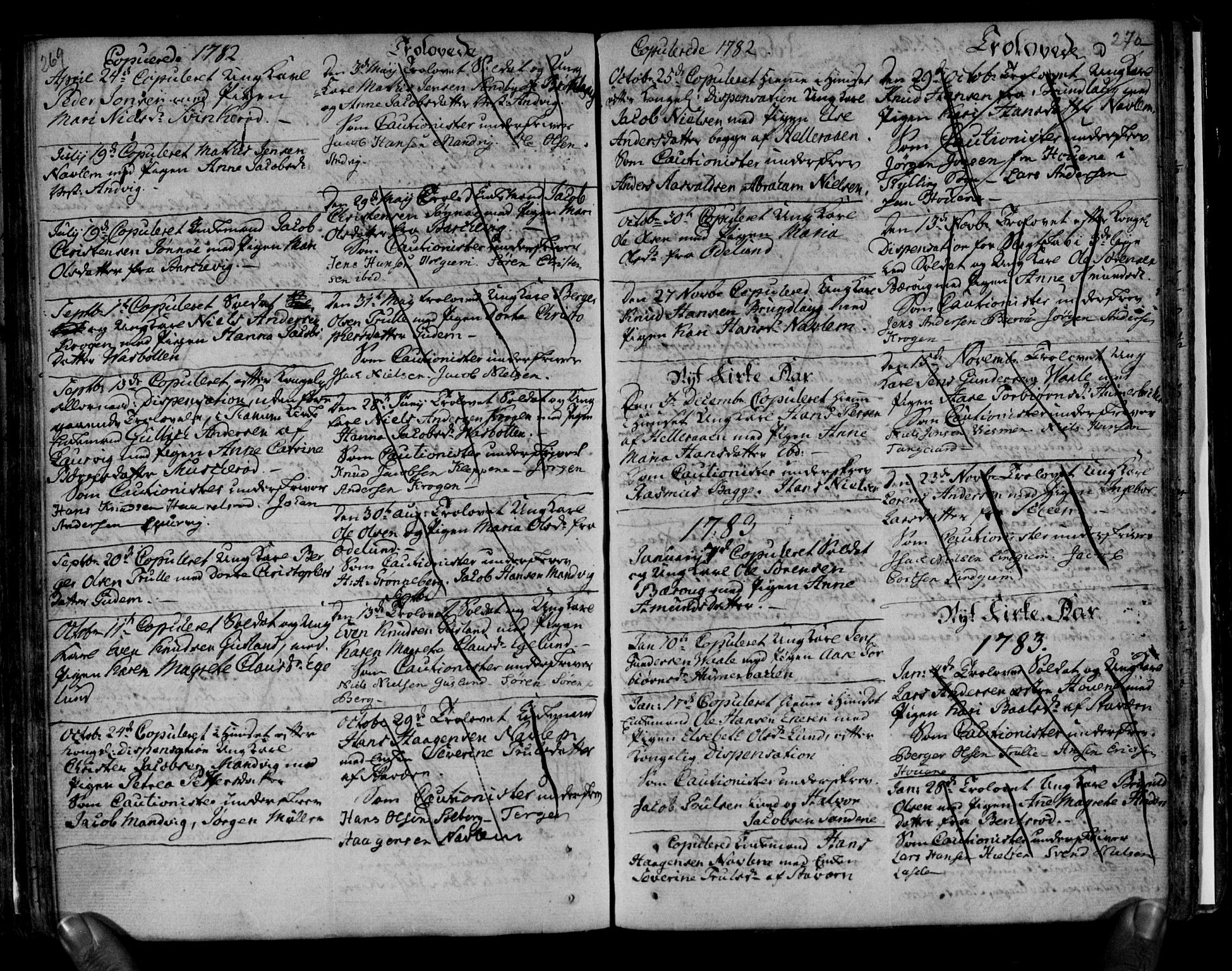 Brunlanes kirkebøker, AV/SAKO-A-342/F/Fa/L0001: Parish register (official) no. I 1, 1766-1801, p. 269-270