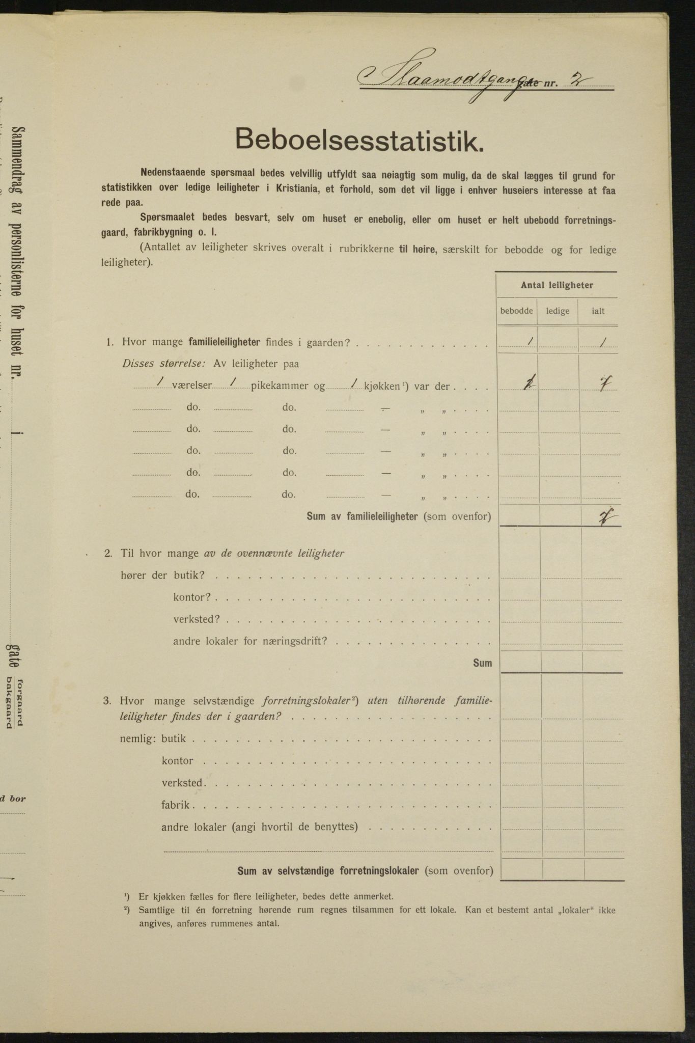 OBA, Municipal Census 1913 for Kristiania, 1913, p. 96940