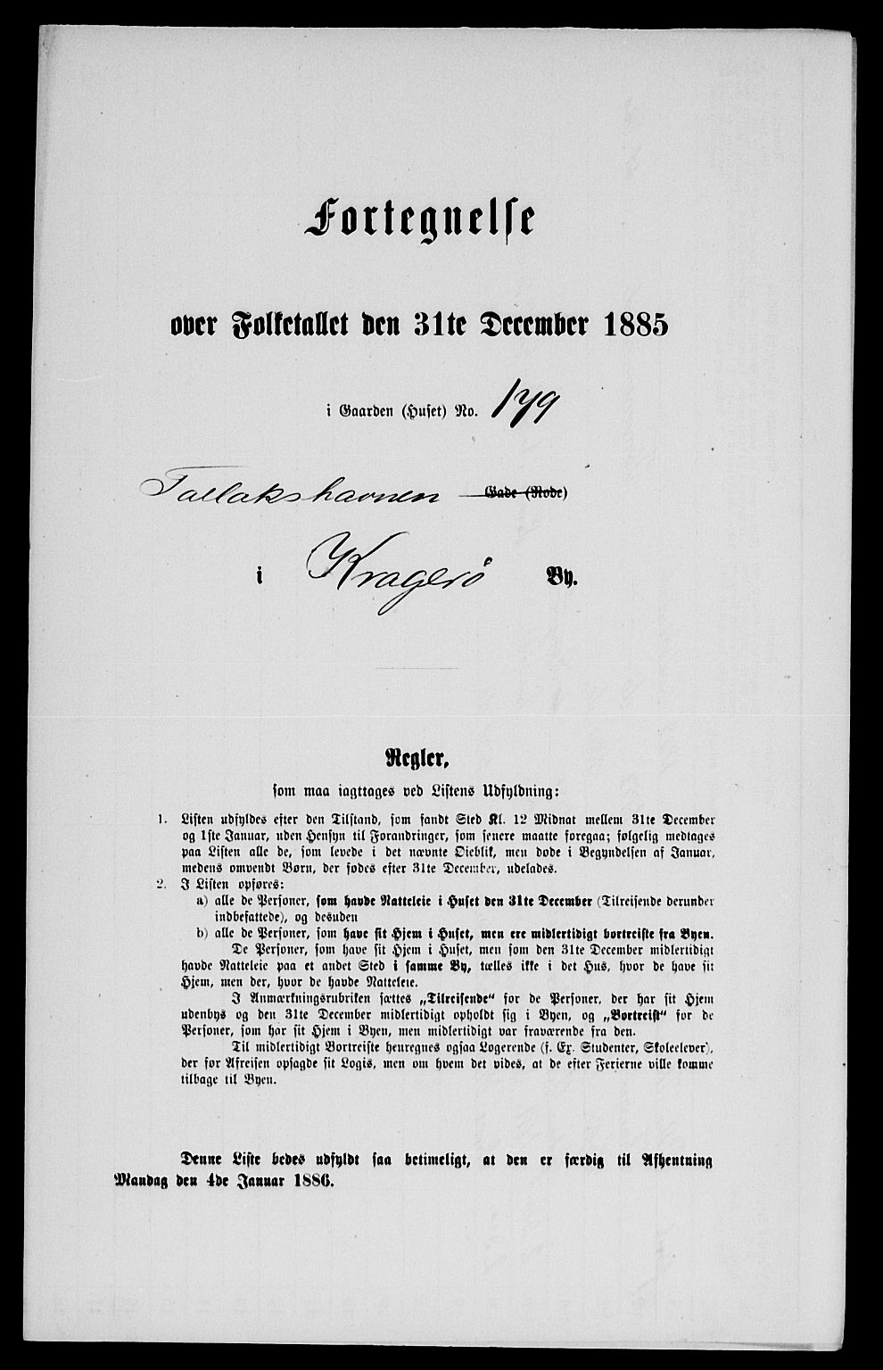 SAKO, 1885 census for 0801 Kragerø, 1885, p. 389