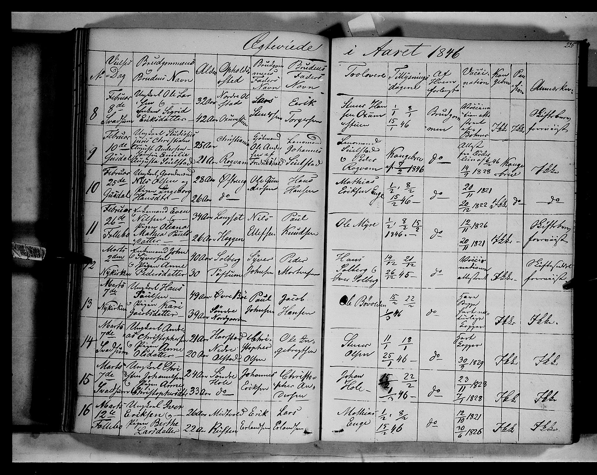 Gausdal prestekontor, SAH/PREST-090/H/Ha/Haa/L0007: Parish register (official) no. 7, 1840-1850, p. 225