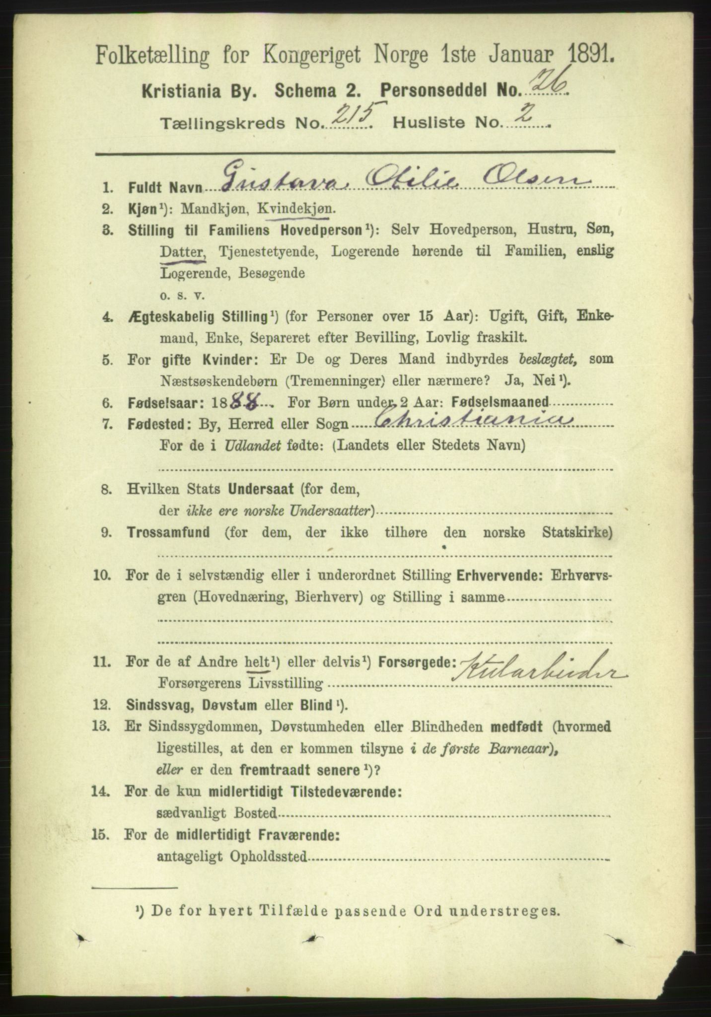 RA, 1891 census for 0301 Kristiania, 1891, p. 127796