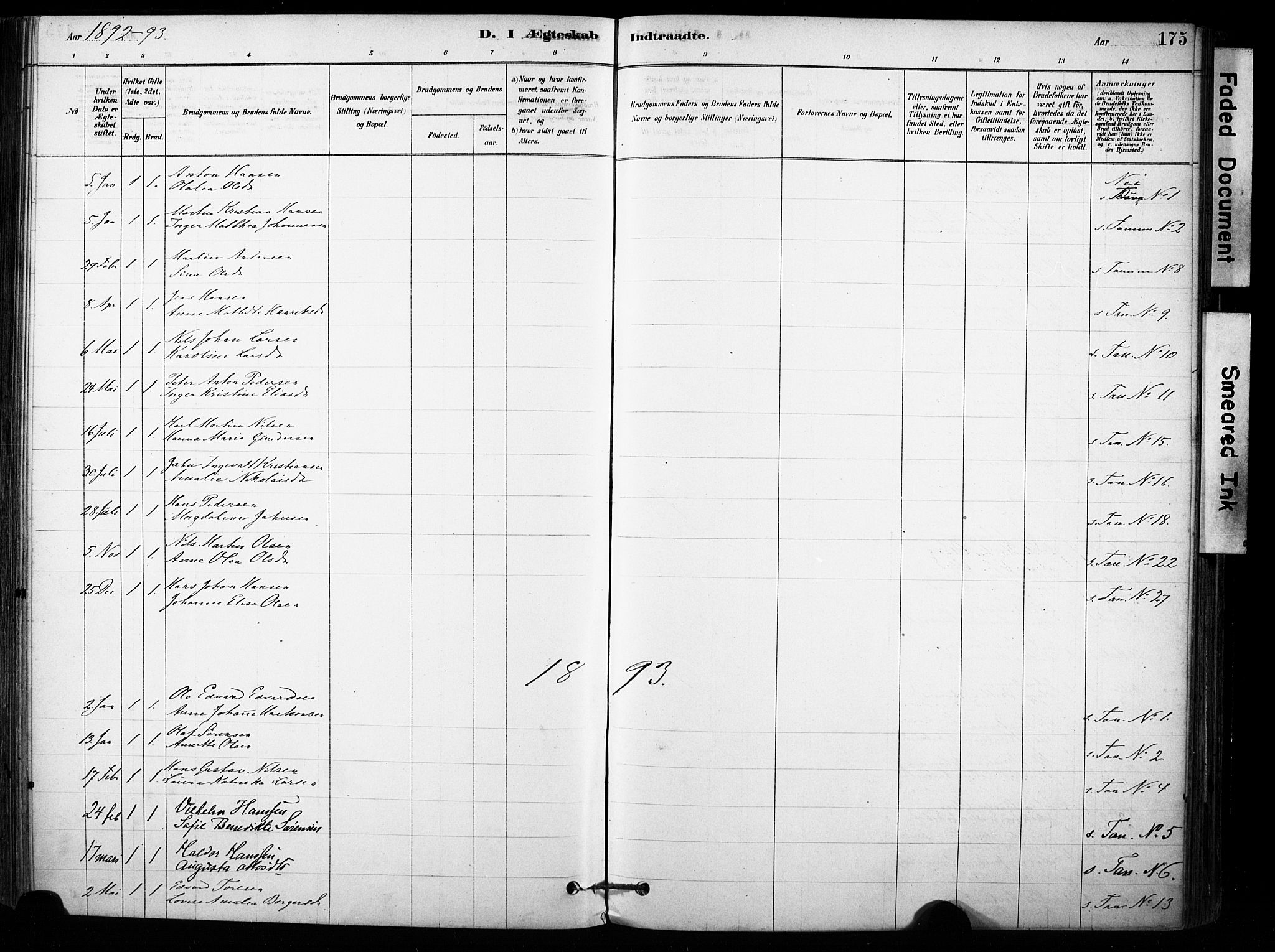 Brunlanes kirkebøker, AV/SAKO-A-342/F/Fb/L0001: Parish register (official) no. II 1, 1878-1899, p. 175