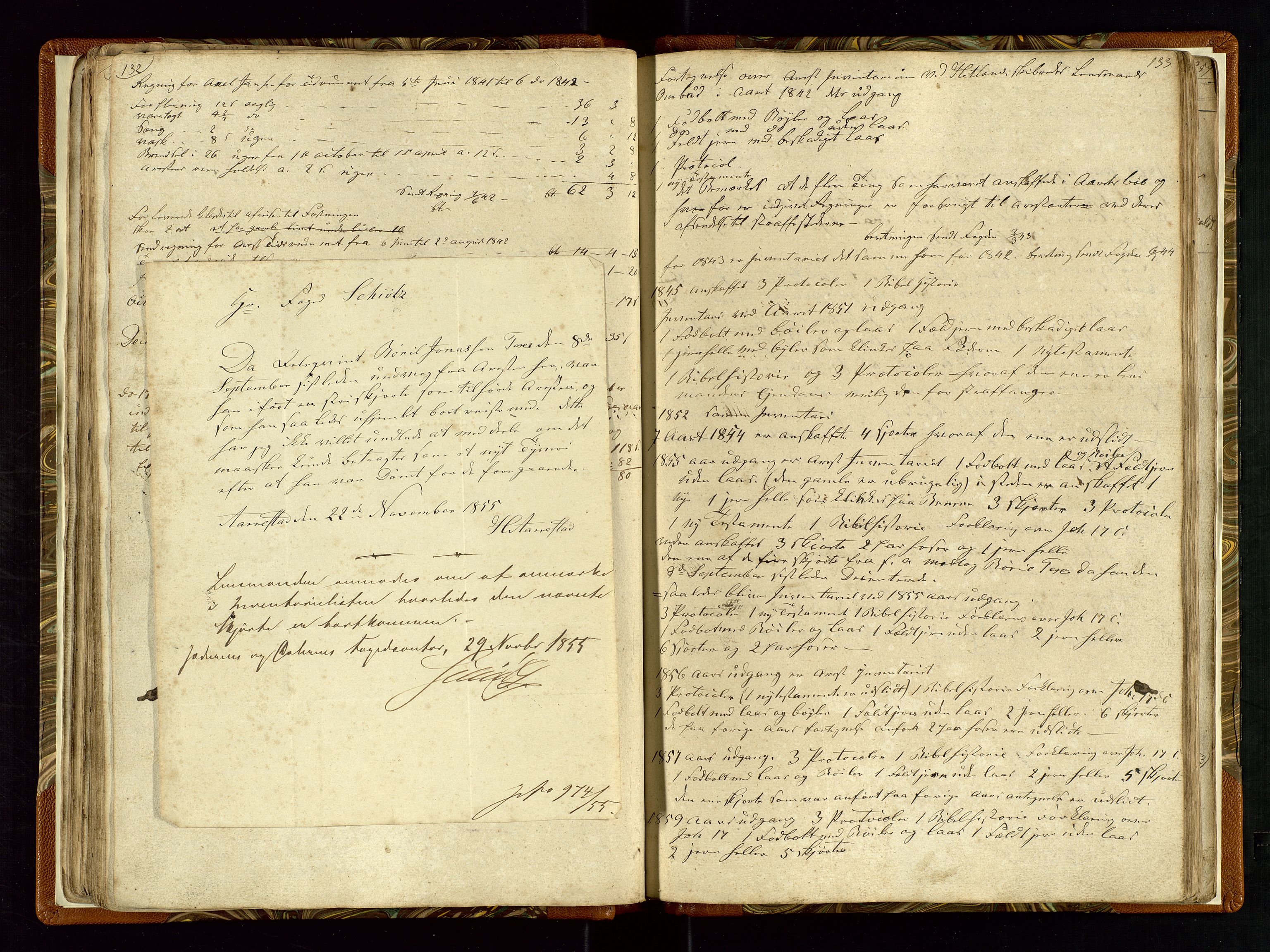 Helleland lensmannskontor, AV/SAST-A-100209/Ya/L0003: Diverseprotokoll, 1842-1960, p. 132-133