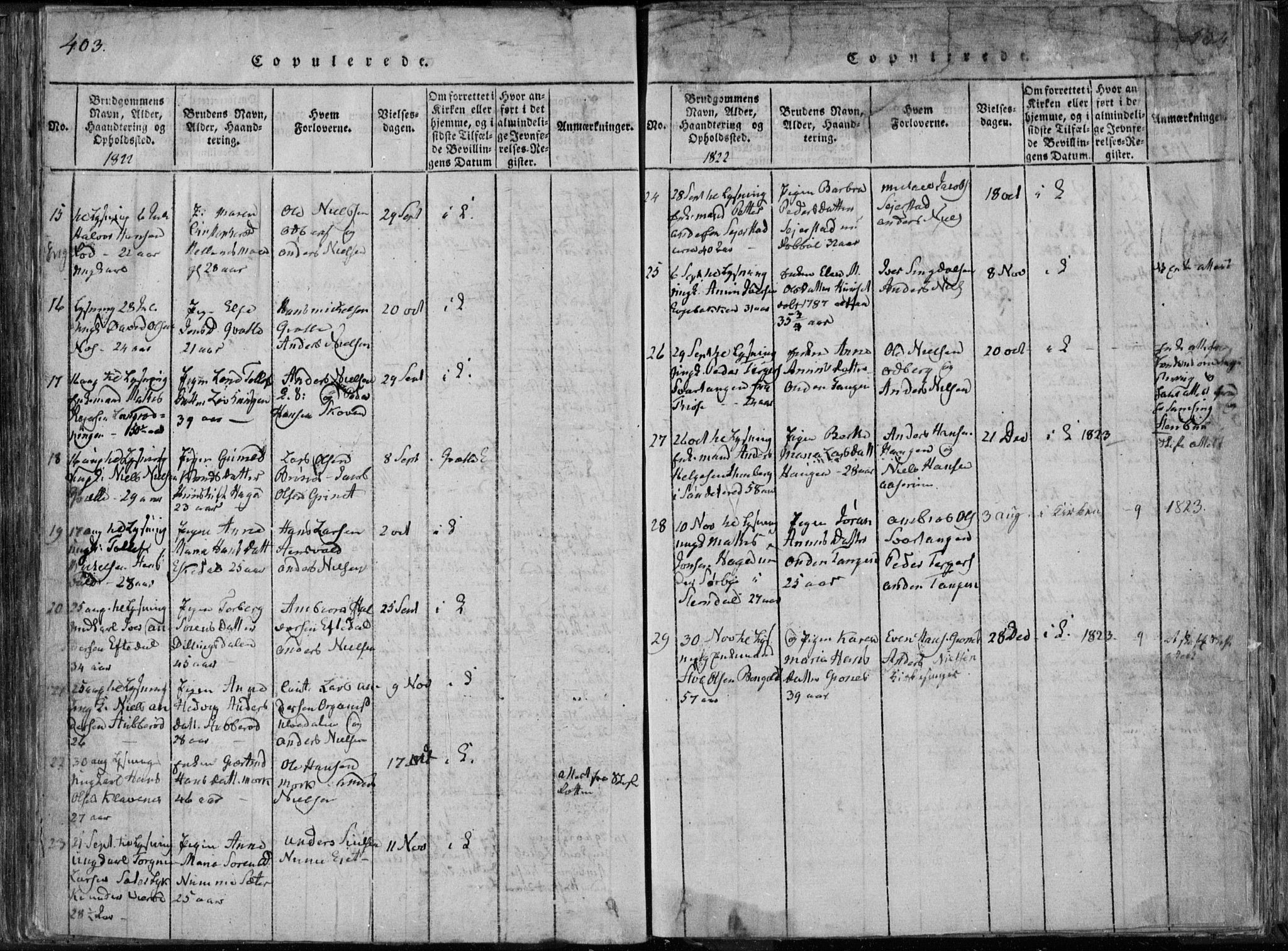 Hedrum kirkebøker, SAKO/A-344/F/Fa/L0004: Parish register (official) no. I 4, 1817-1835, p. 403-404