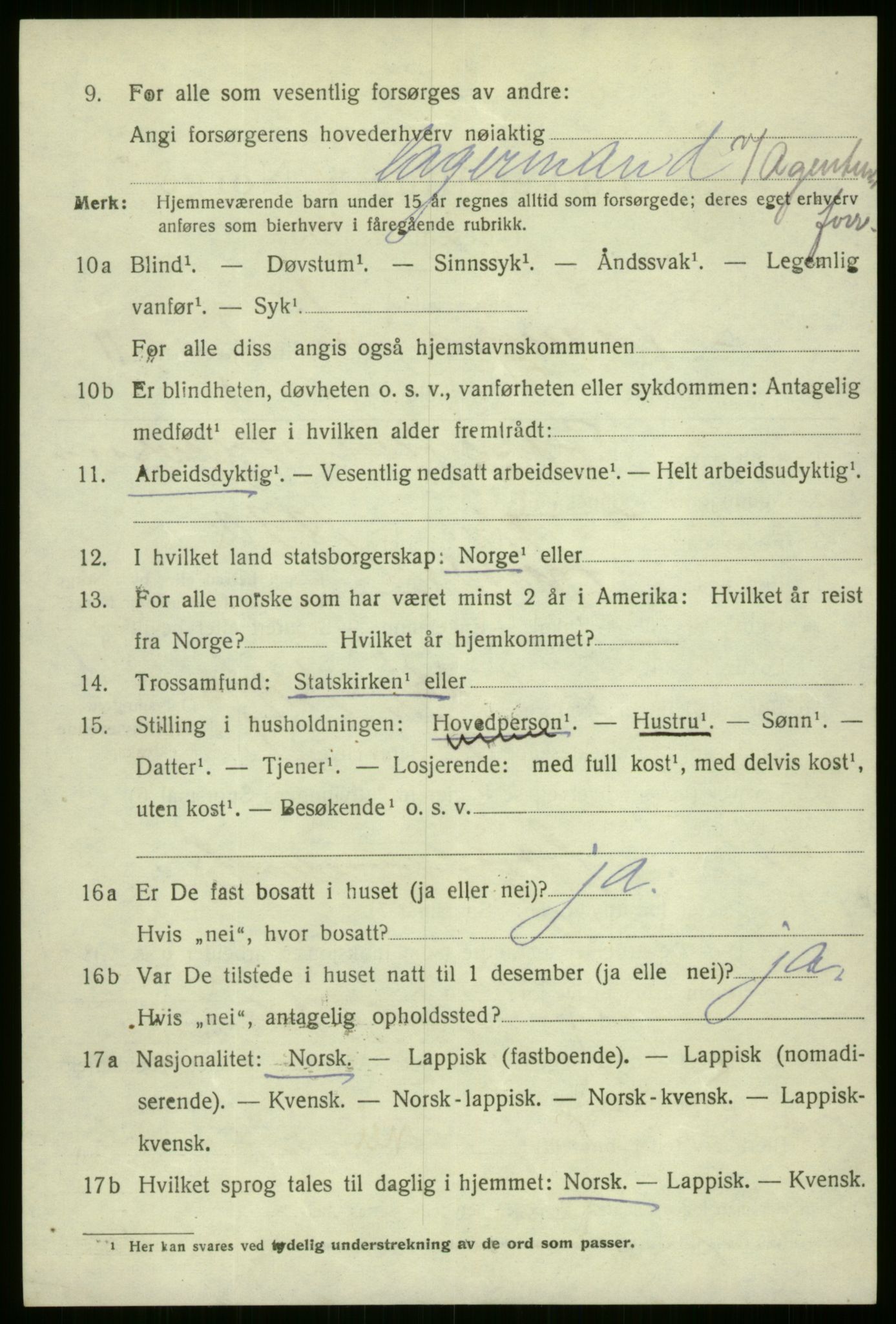 SATØ, 1920 census for Tromsø, 1920, p. 23032