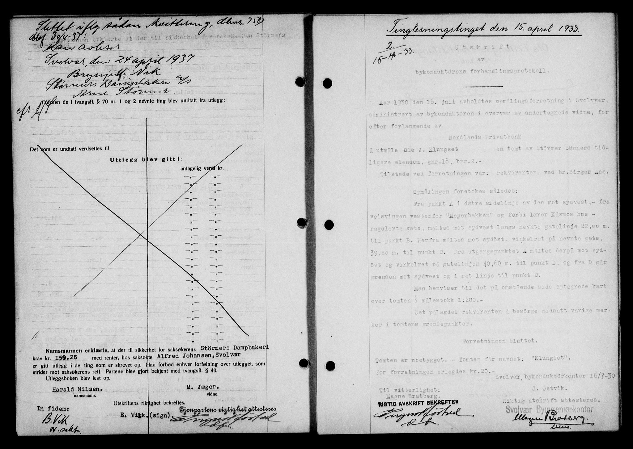 Lofoten sorenskriveri, SAT/A-0017/1/2/2C/L0027b: Mortgage book no. 27b, 1933-1933, Deed date: 15.04.1933