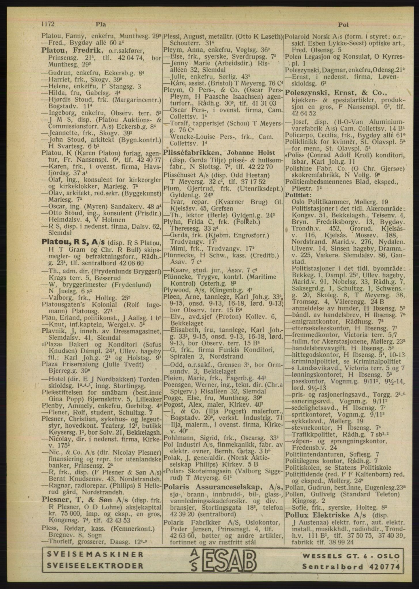 Kristiania/Oslo adressebok, PUBL/-, 1949, p. 1172
