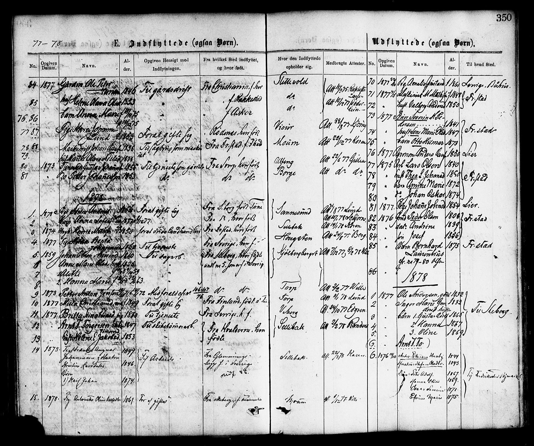 Borge prestekontor Kirkebøker, AV/SAO-A-10903/F/Fa/L0007: Parish register (official) no. I 7, 1875-1886, p. 350