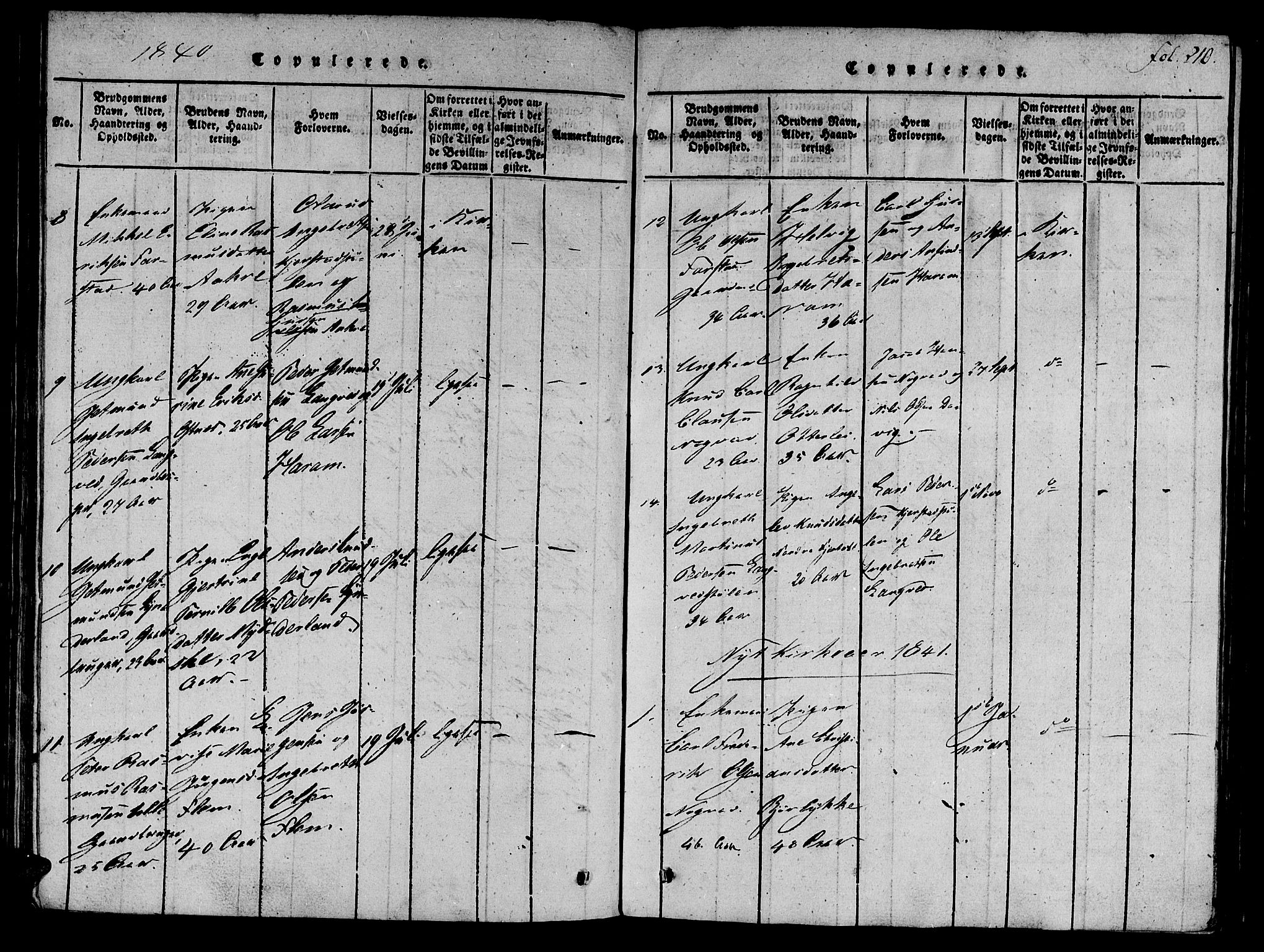 Ministerialprotokoller, klokkerbøker og fødselsregistre - Møre og Romsdal, SAT/A-1454/536/L0495: Parish register (official) no. 536A04, 1818-1847, p. 210