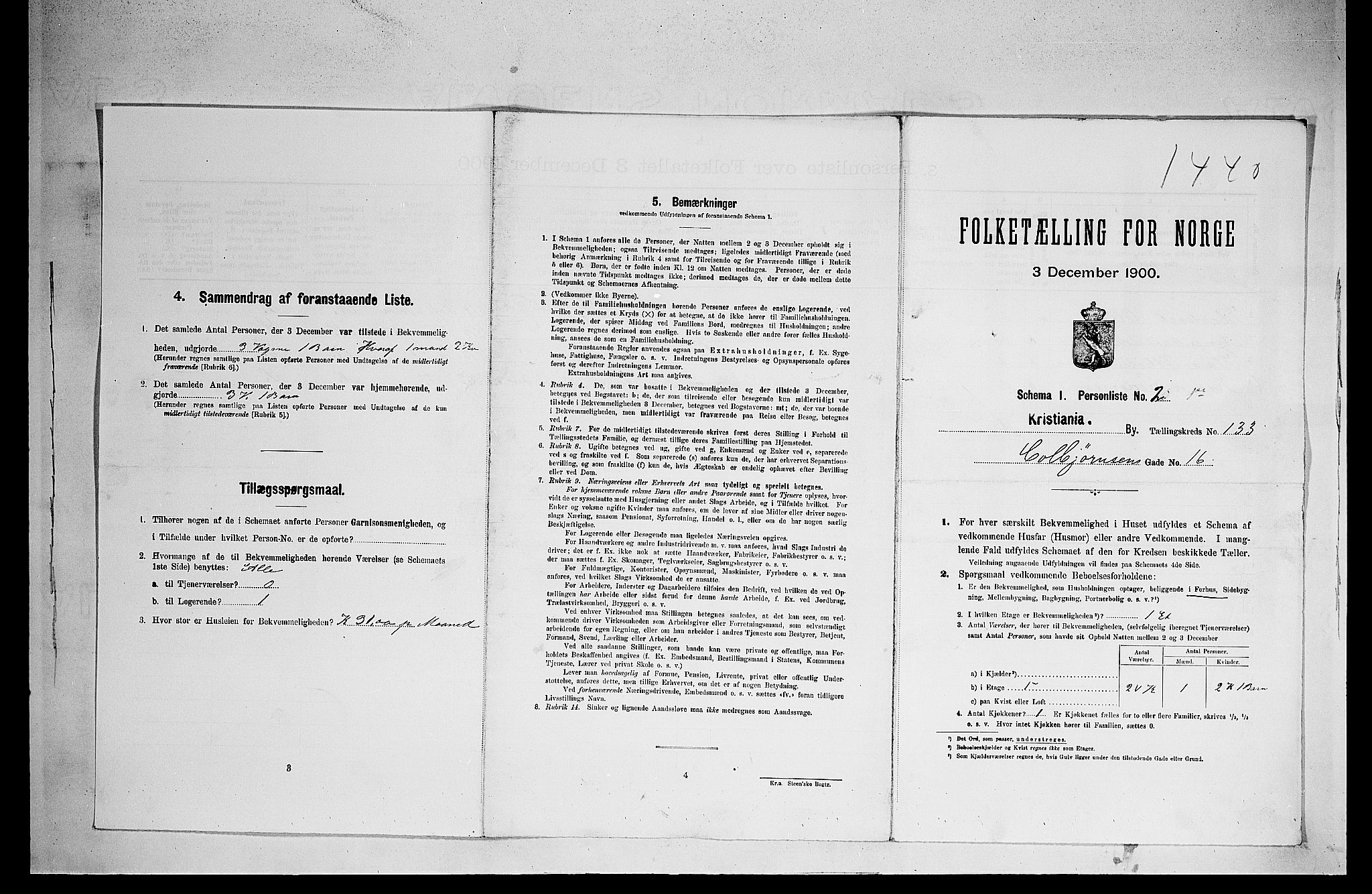 SAO, 1900 census for Kristiania, 1900, p. 13352