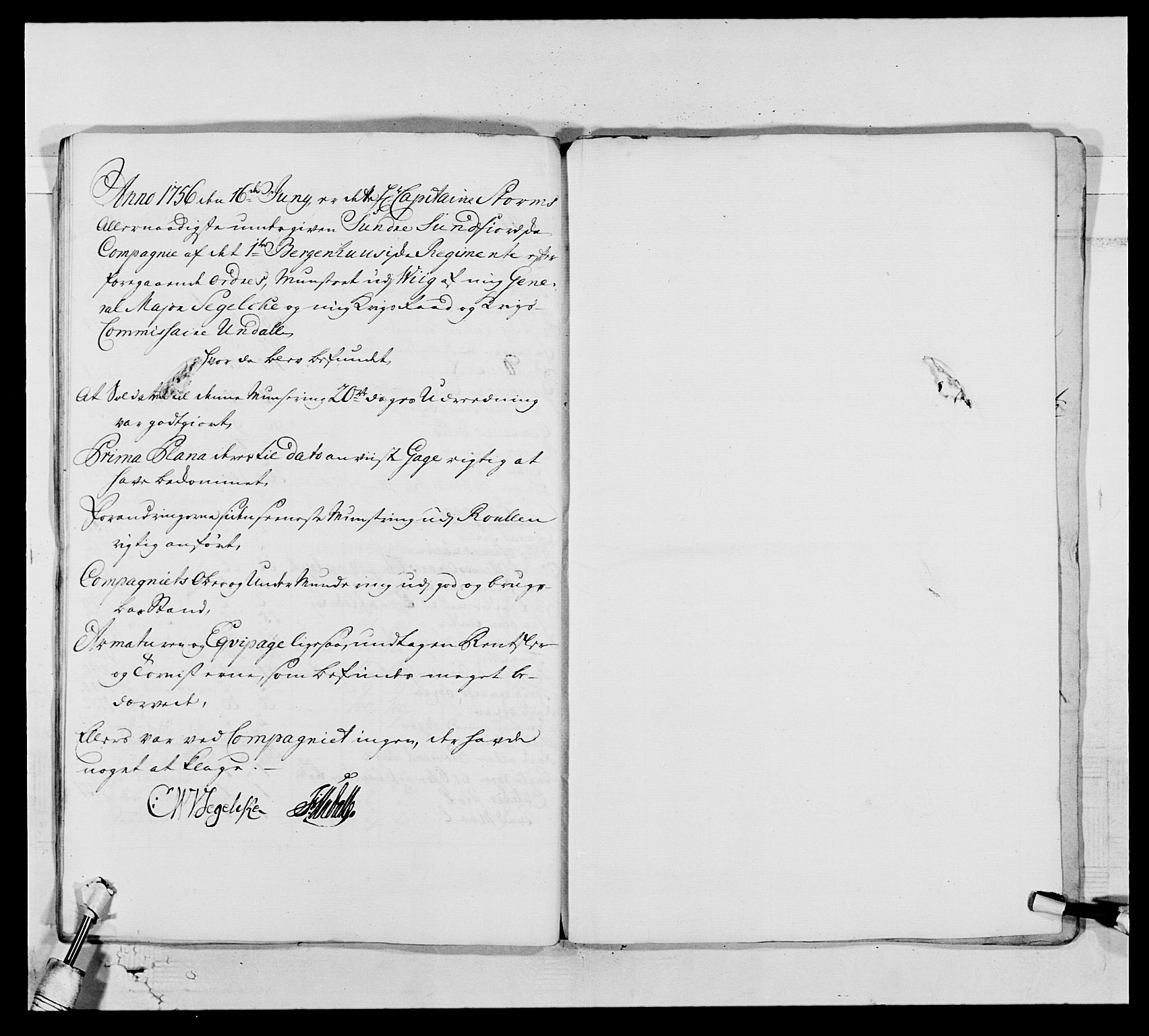 Kommanderende general (KG I) med Det norske krigsdirektorium, RA/EA-5419/E/Ea/L0517: 1. Bergenhusiske regiment, 1742-1756, p. 331