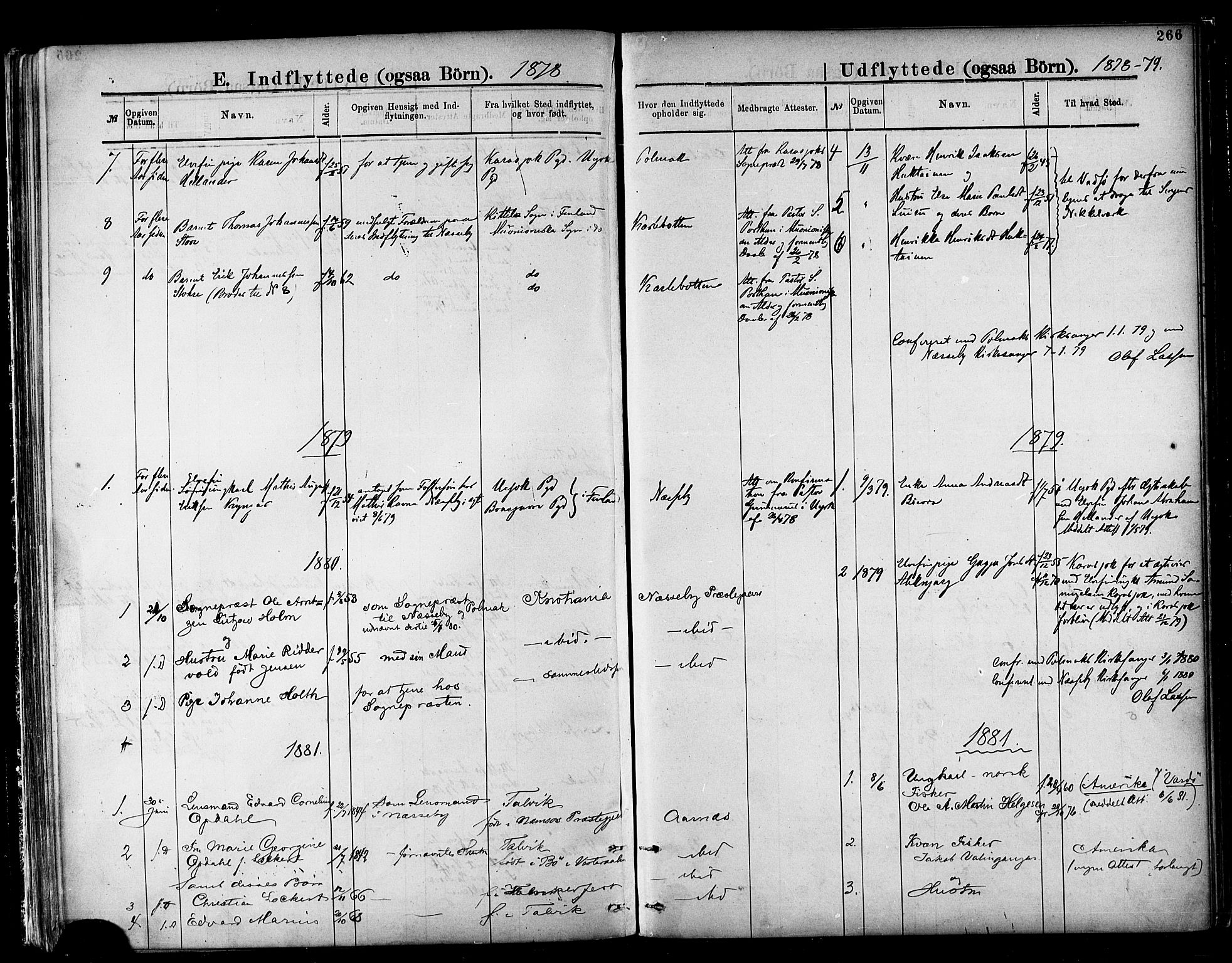 Nesseby sokneprestkontor, SATØ/S-1330/H/Ha/L0004kirke: Parish register (official) no. 4, 1877-1884, p. 266
