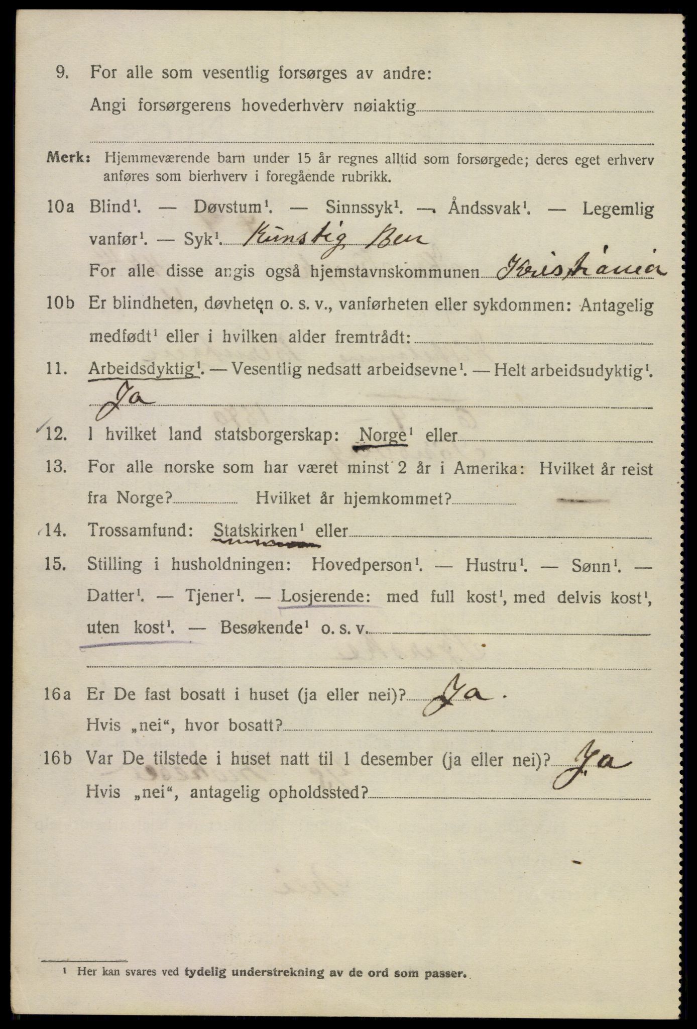 SAO, 1920 census for Kristiania, 1920, p. 184594