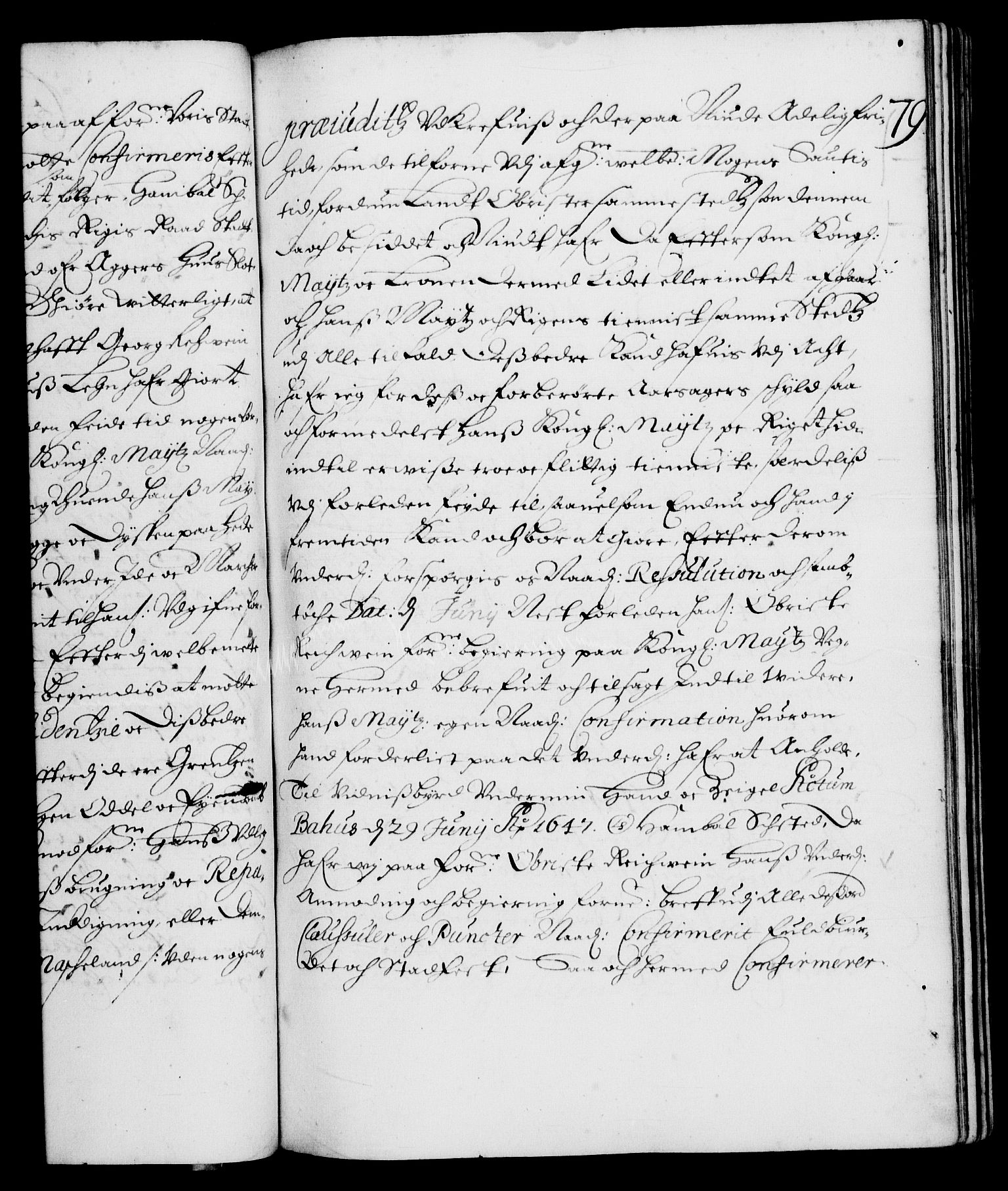 Danske Kanselli 1572-1799, RA/EA-3023/F/Fc/Fca/Fcaa/L0011: Norske registre (mikrofilm), 1670-1673, p. 79a