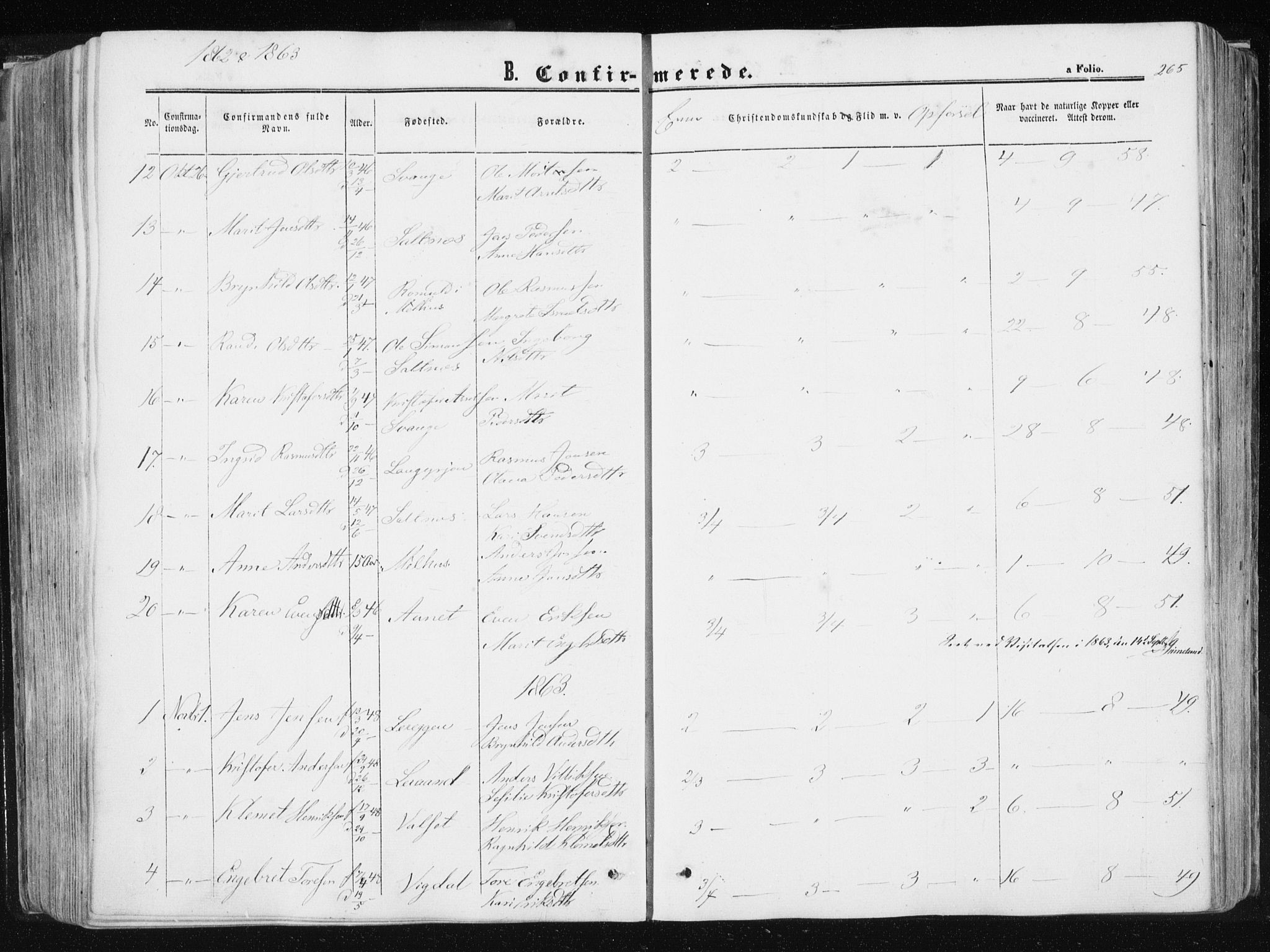 Ministerialprotokoller, klokkerbøker og fødselsregistre - Sør-Trøndelag, SAT/A-1456/612/L0377: Parish register (official) no. 612A09, 1859-1877, p. 265