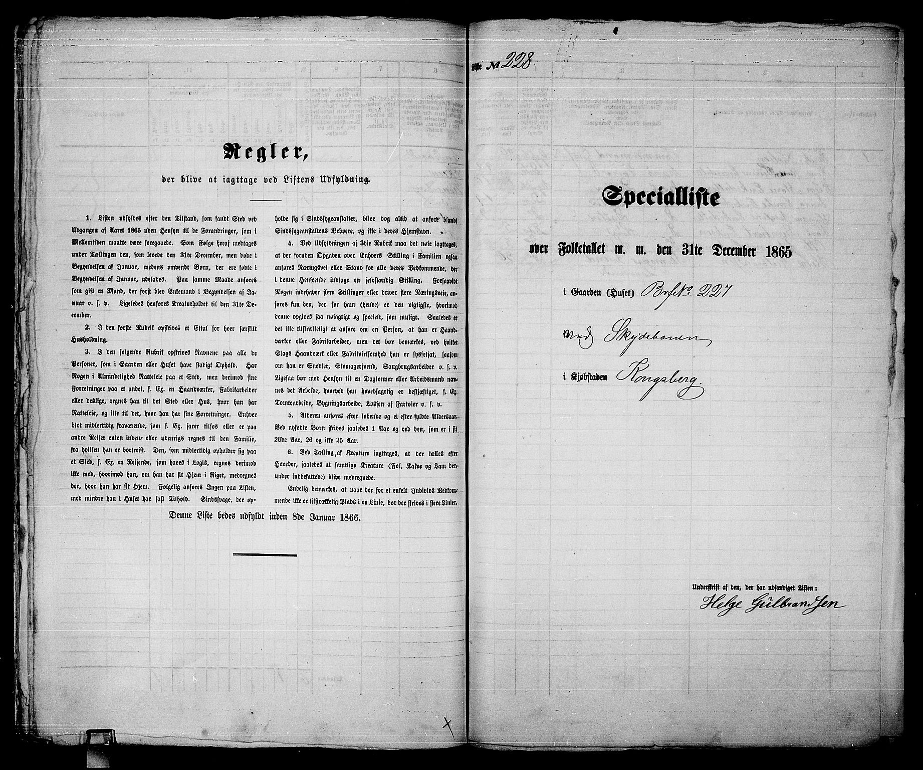 RA, 1865 census for Kongsberg/Kongsberg, 1865, p. 468