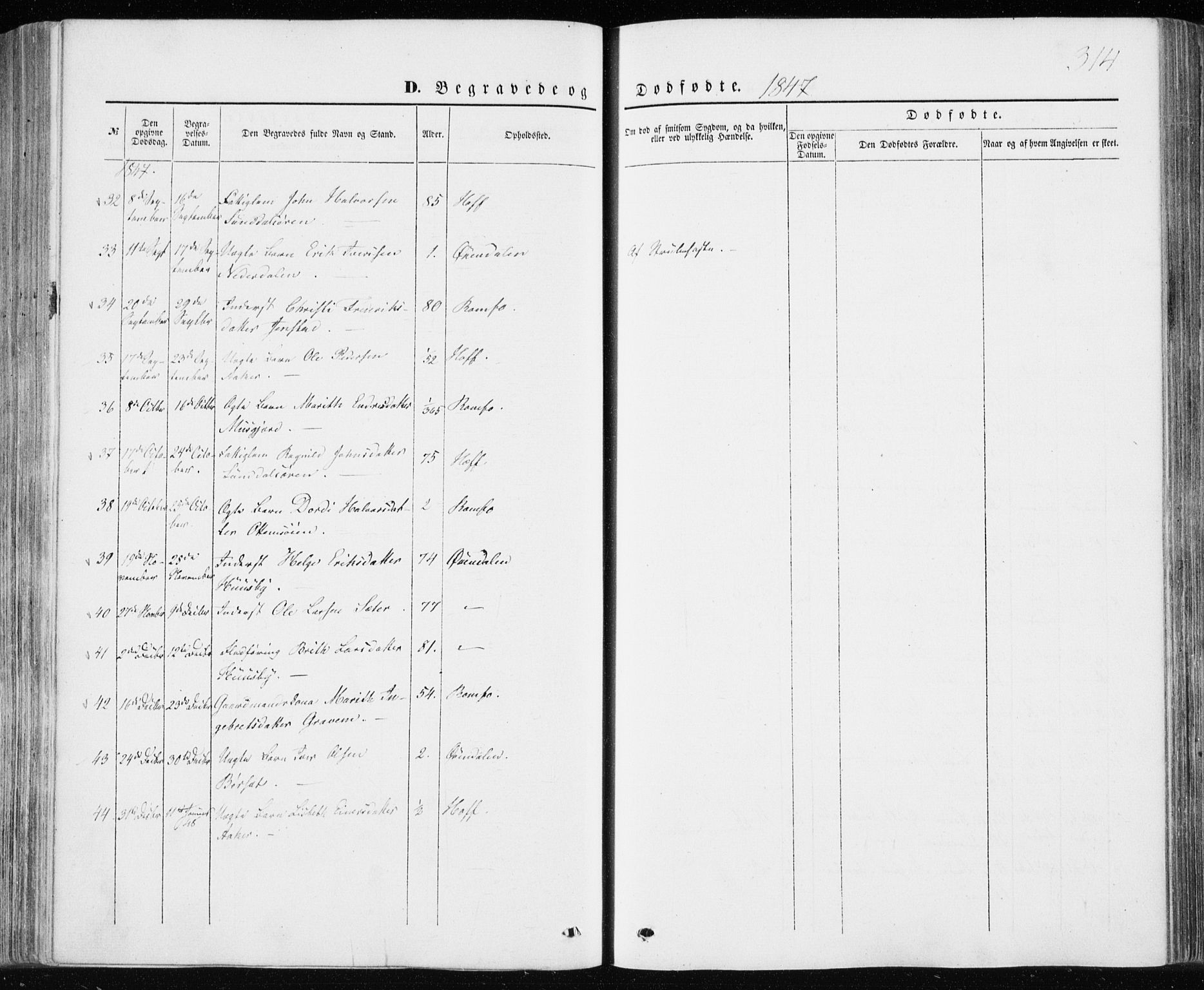 Ministerialprotokoller, klokkerbøker og fødselsregistre - Møre og Romsdal, AV/SAT-A-1454/590/L1013: Parish register (official) no. 590A05, 1847-1877, p. 314