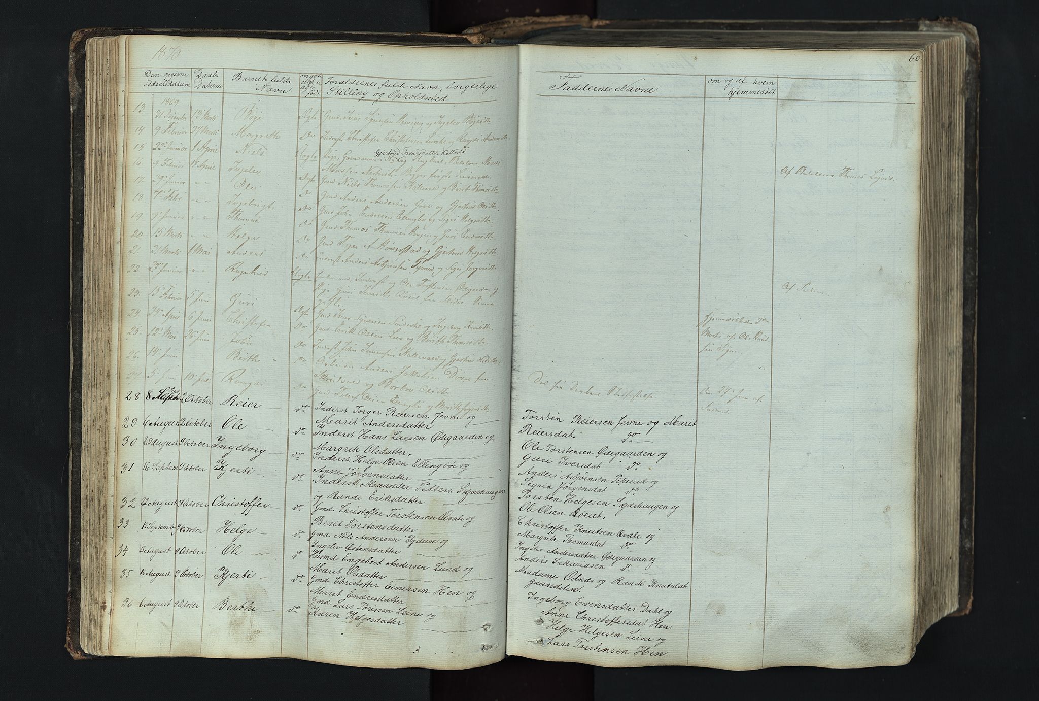 Vang prestekontor, Valdres, SAH/PREST-140/H/Hb/L0004: Parish register (copy) no. 4, 1835-1892, p. 60