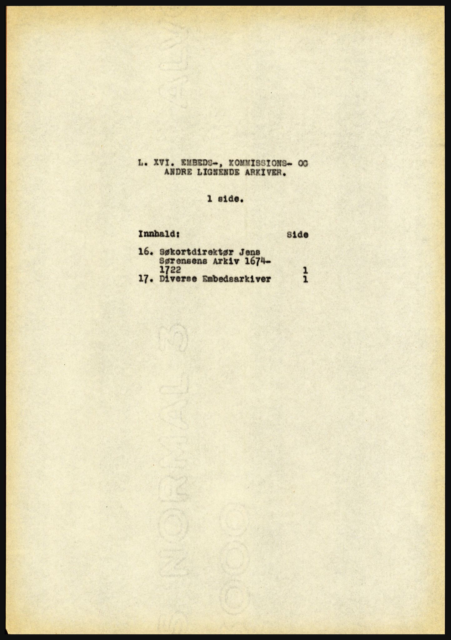 Riksarkivet, Seksjon for eldre arkiv og spesialsamlinger, AV/RA-EA-6797/H/Ha, 1953