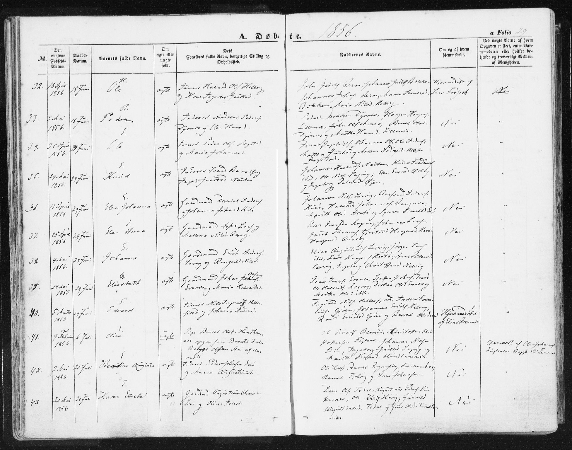 Ministerialprotokoller, klokkerbøker og fødselsregistre - Møre og Romsdal, AV/SAT-A-1454/581/L0937: Parish register (official) no. 581A05, 1853-1872, p. 29