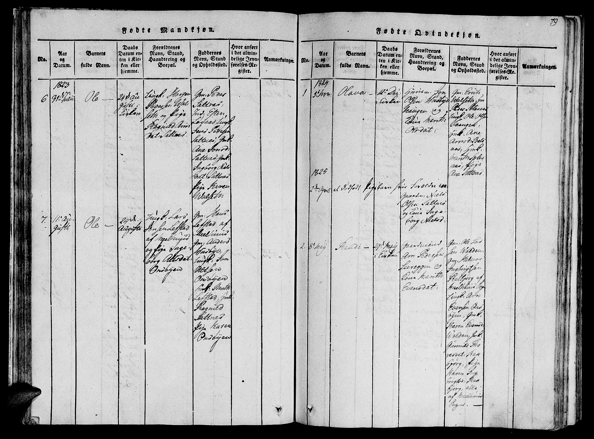 Ministerialprotokoller, klokkerbøker og fødselsregistre - Sør-Trøndelag, SAT/A-1456/612/L0373: Parish register (official) no. 612A06 /2, 1816-1828, p. 79