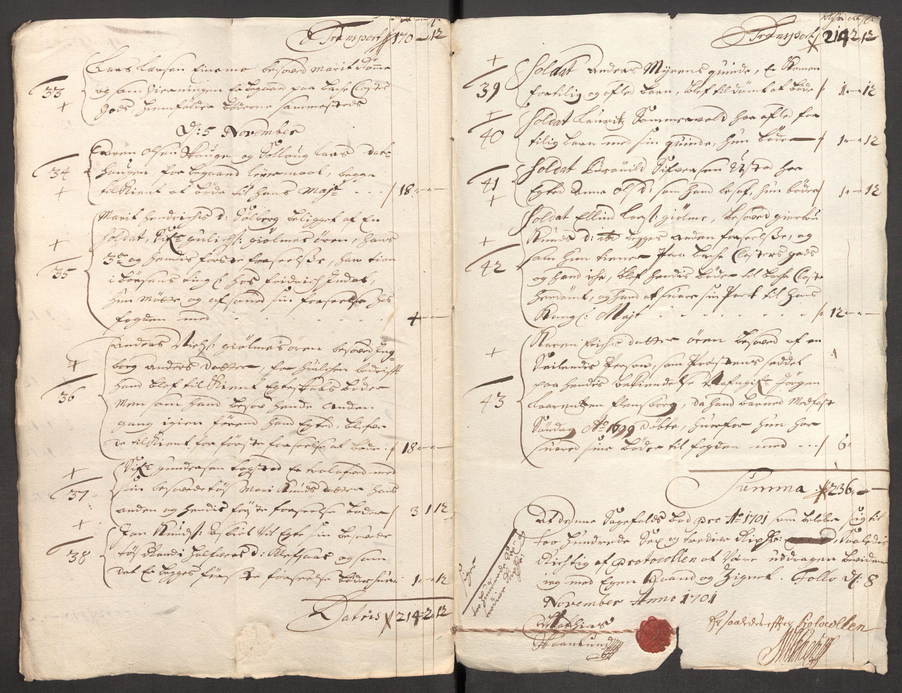 Rentekammeret inntil 1814, Reviderte regnskaper, Fogderegnskap, AV/RA-EA-4092/R60/L3951: Fogderegnskap Orkdal og Gauldal, 1701, p. 149