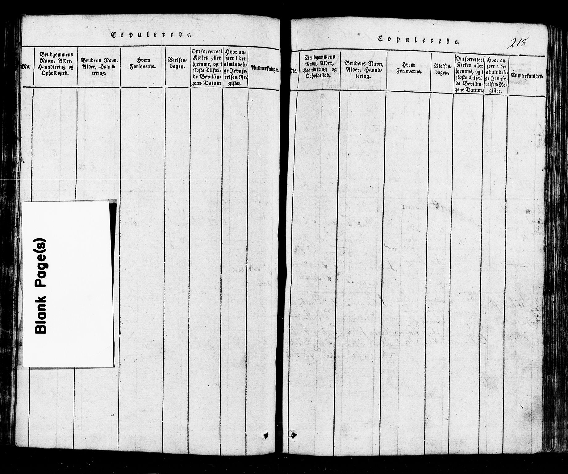 Hurum kirkebøker, AV/SAKO-A-229/G/Ga/L0001: Parish register (copy) no. I 1, 1816-1826, p. 218