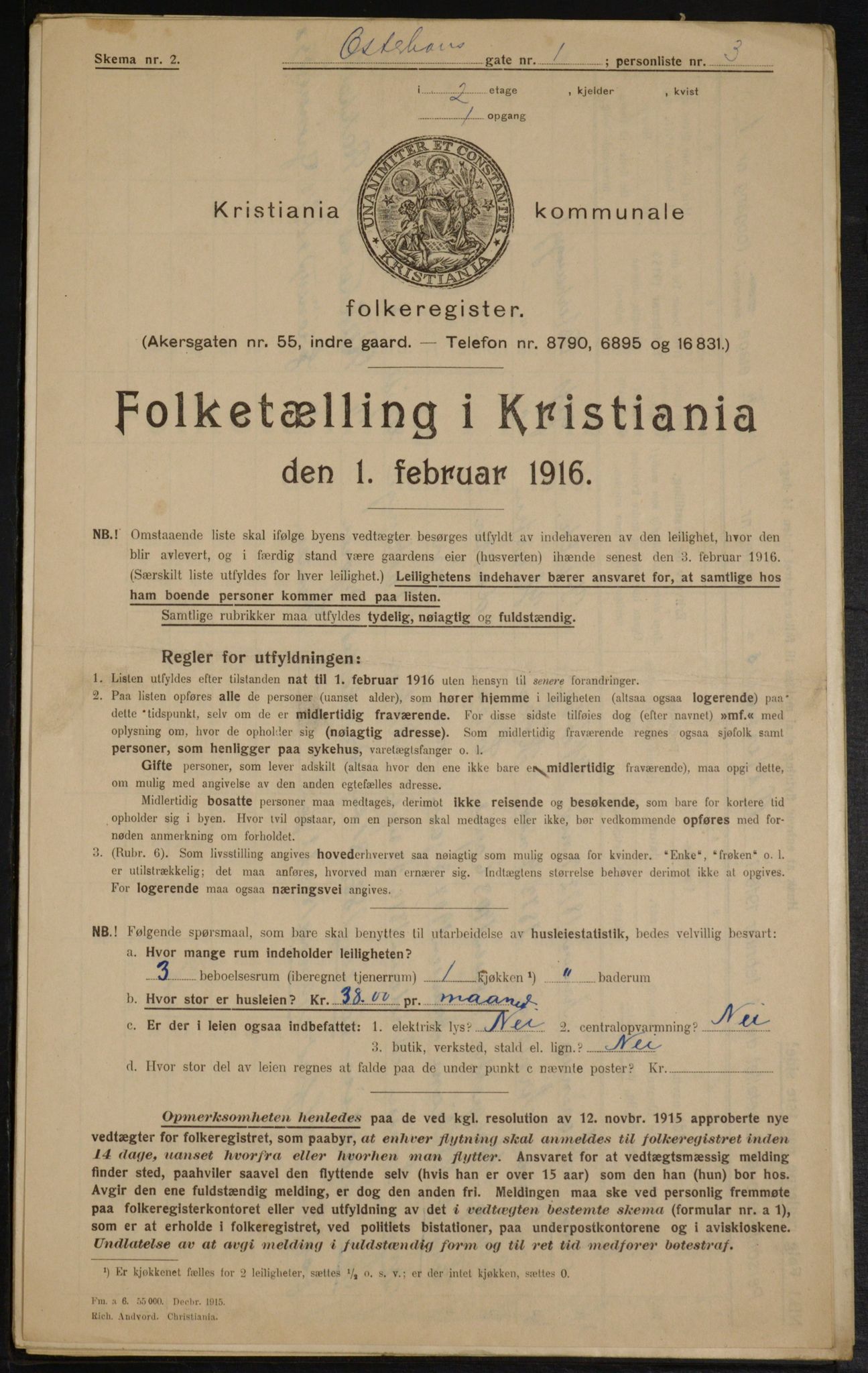 OBA, Municipal Census 1916 for Kristiania, 1916, p. 79315